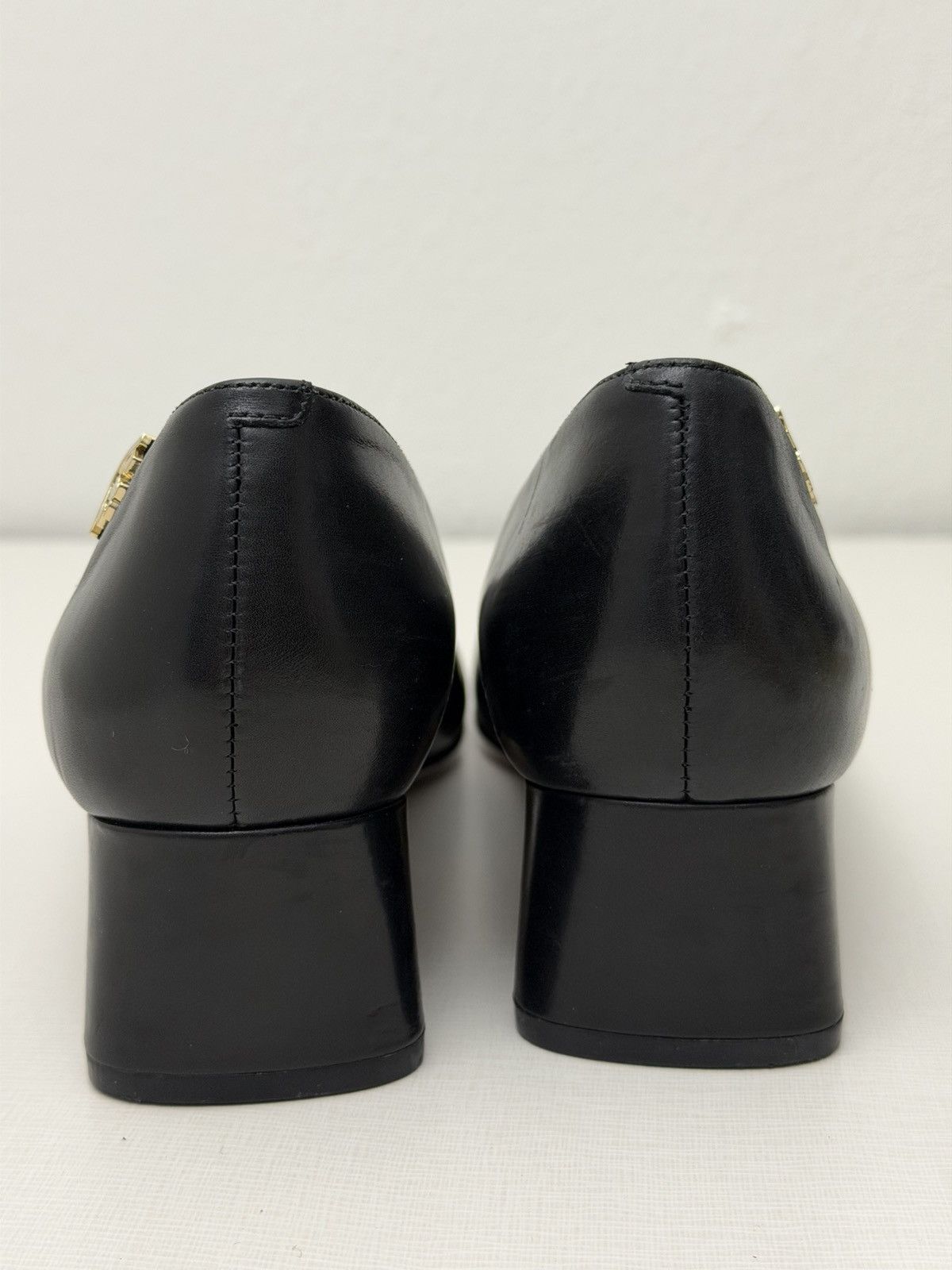 Tory Burch Tory Burch Elizabeth 40MM Round Toe Leather Pump Black Size8 Size US 8 / IT 38 - 11 Thumbnail