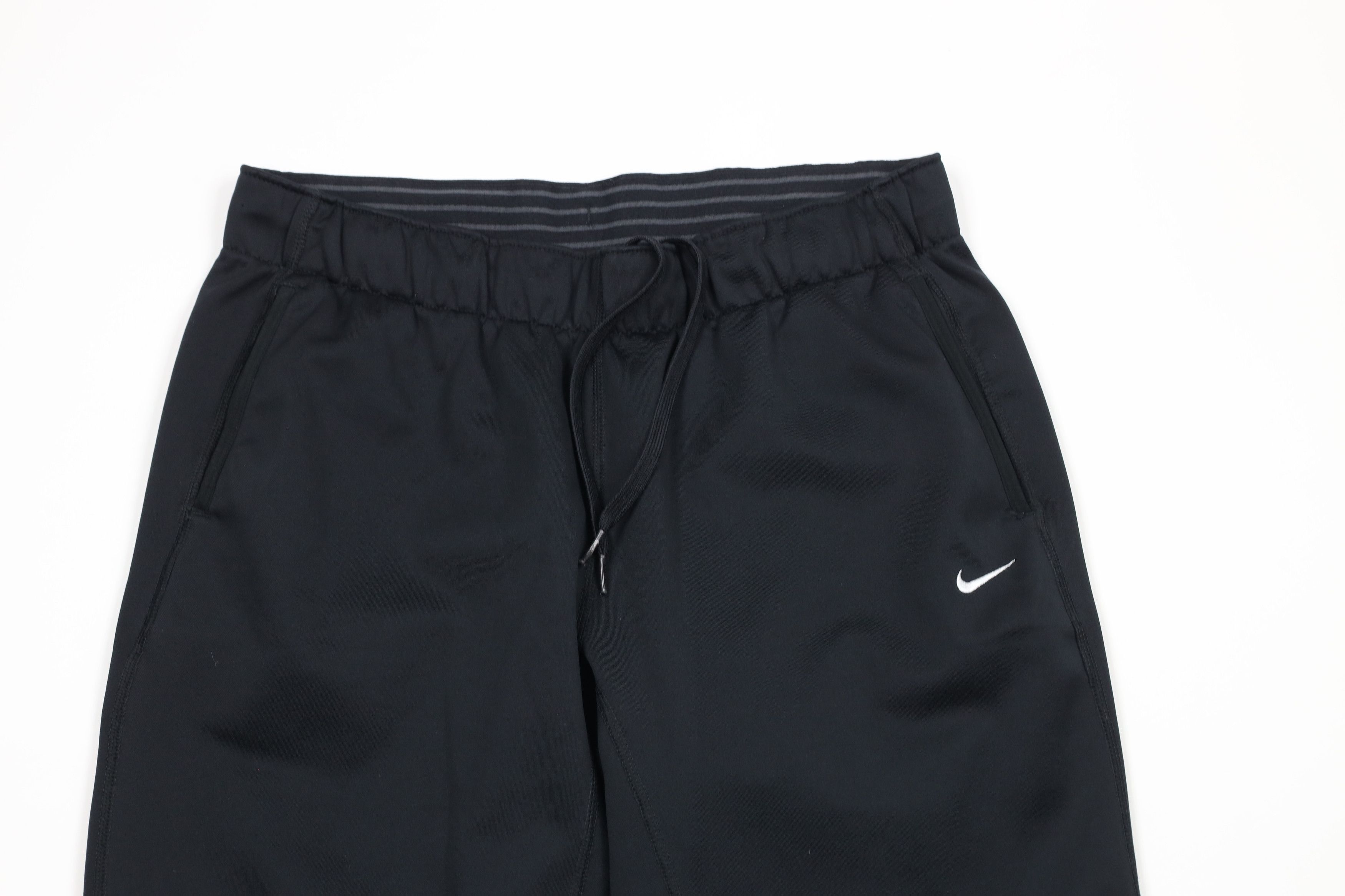 Nike × Vintage Vintage Nike Scott Mini Swoosh Wide Leg Sweatpants Black Size US 34 / EU 50 - 2 Thumbnail