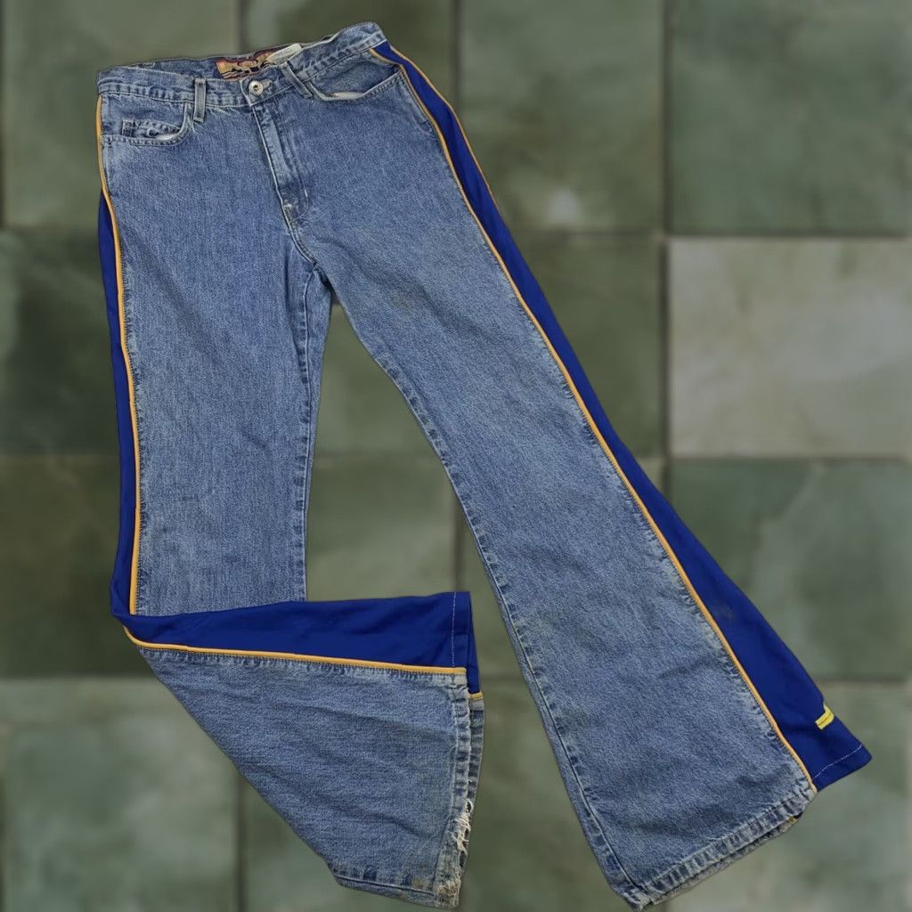 VINTAGE JNCO Jeans Women's Blue Flared Grunge Y2K Streetwear 90s