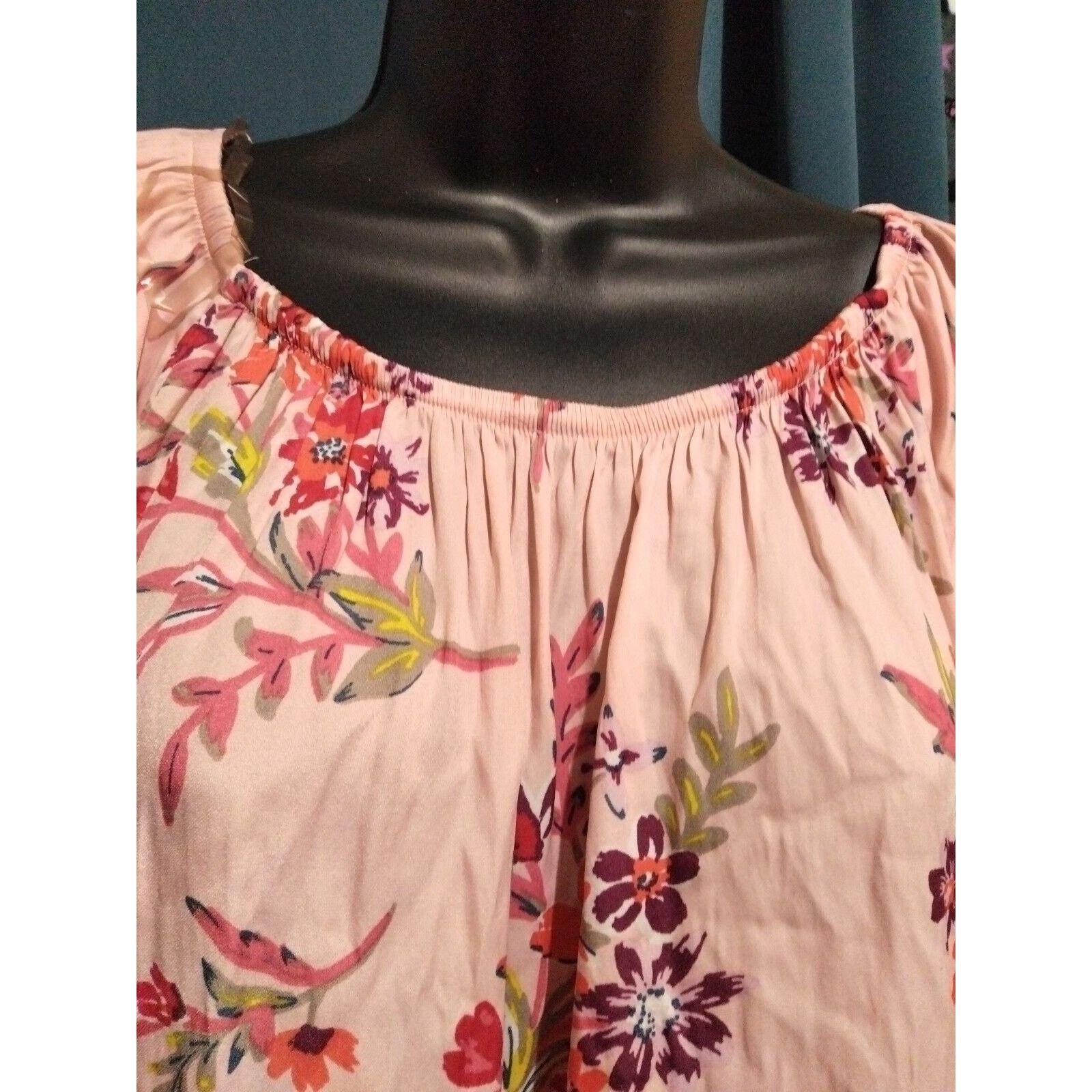 Other Terra Sky Womens (14w)Drop Shoulder Flutter Sleeve Floral Size XL / US 12-14 / IT 48-50 - 5 Thumbnail