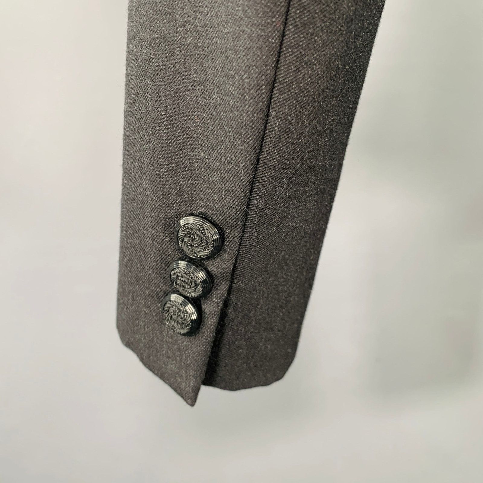 Comme des Garcons Homme Plus PLUS 2012 Size S Black Wool Cashmere Sport Coat Size 36R - 5 Thumbnail