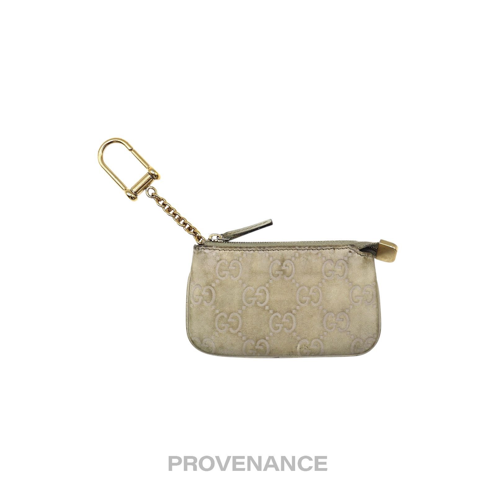Gucci 🔴 Gucci Key Pouch Cles - Ivory Chalk GG Guccissima Leather Size ONE SIZE - 1 Thumbnail