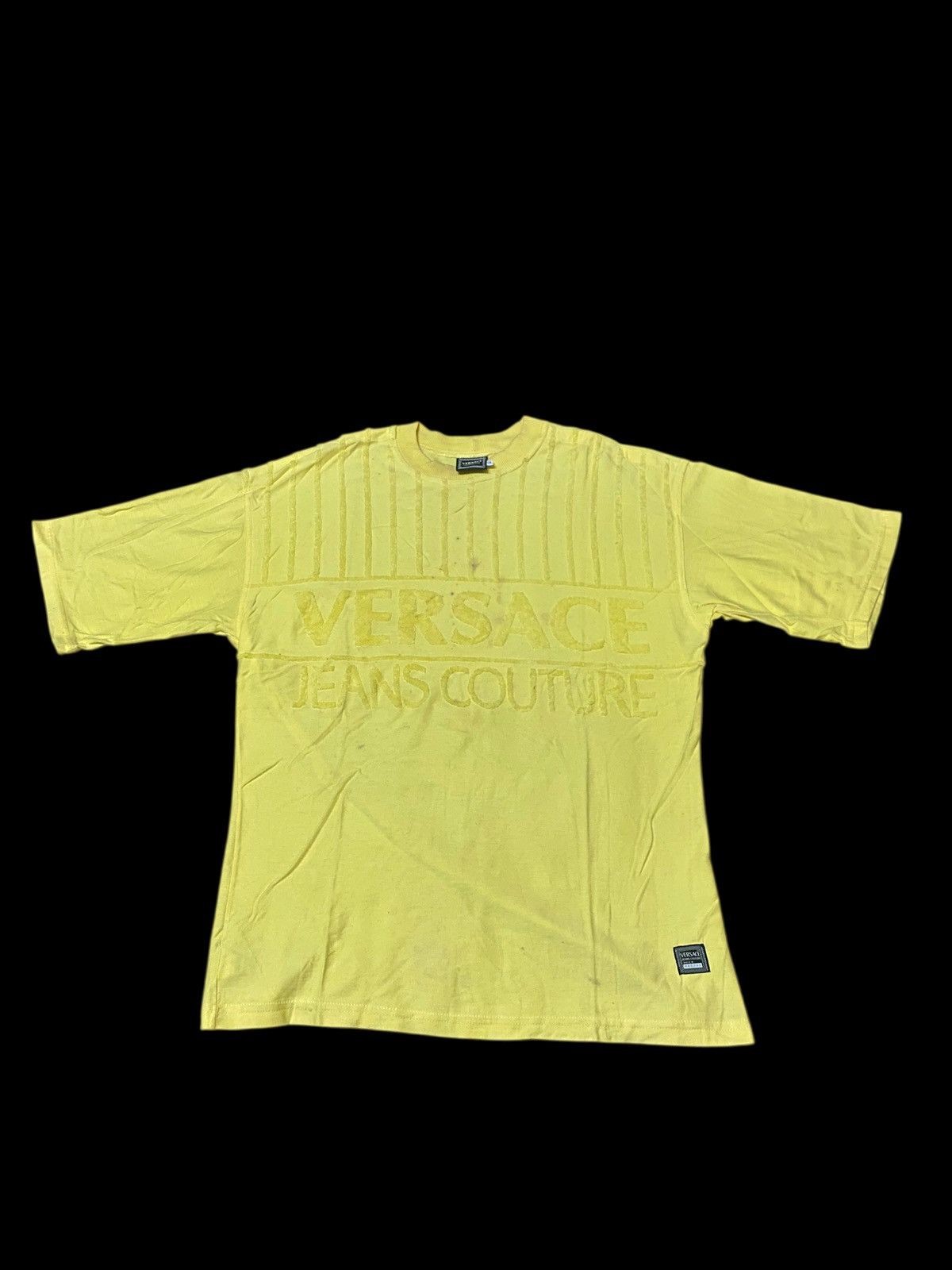 Versace Jeans Couture Versace Jeans Couture Spellout Big Tonal Logo T Shirt Size US L / EU 52-54 / 3 - 1 Thumbnail