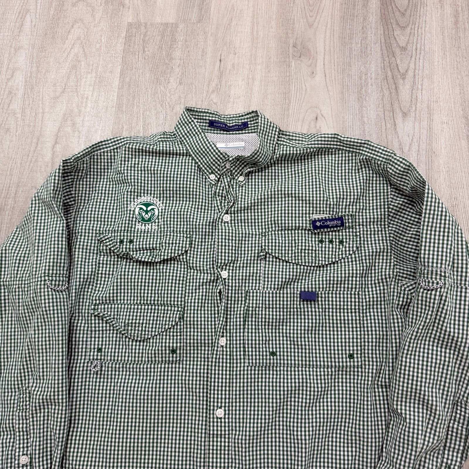 Columbia Columbia PFG Colorado State Rams Shirt Men's Large Green Size US L / EU 52-54 / 3 - 1 Thumbnail