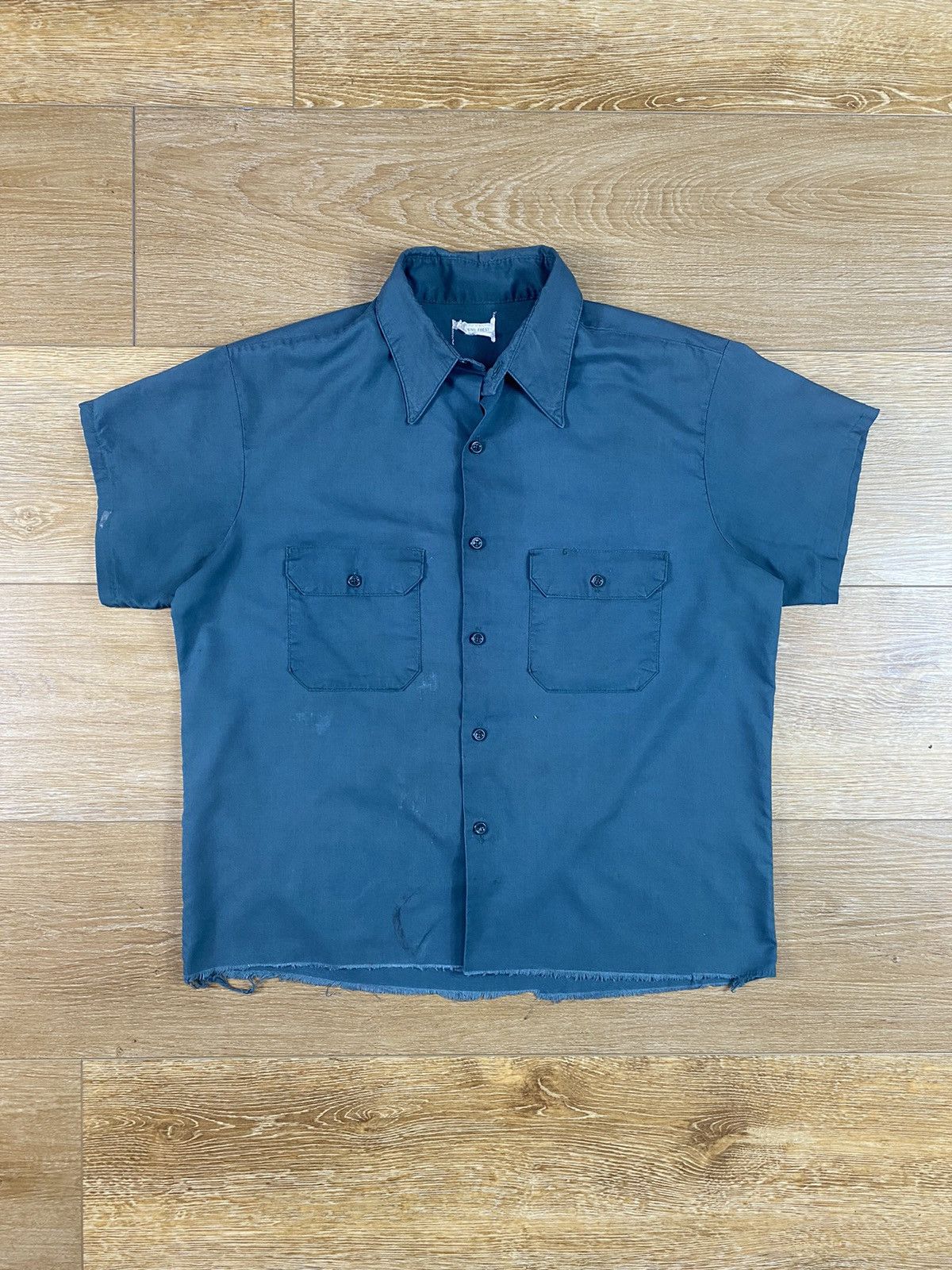 Big Mac Vintage 60s Big Mac Cropped Button Up Work Shirt Size US L / EU 52-54 / 3 - 1 Thumbnail