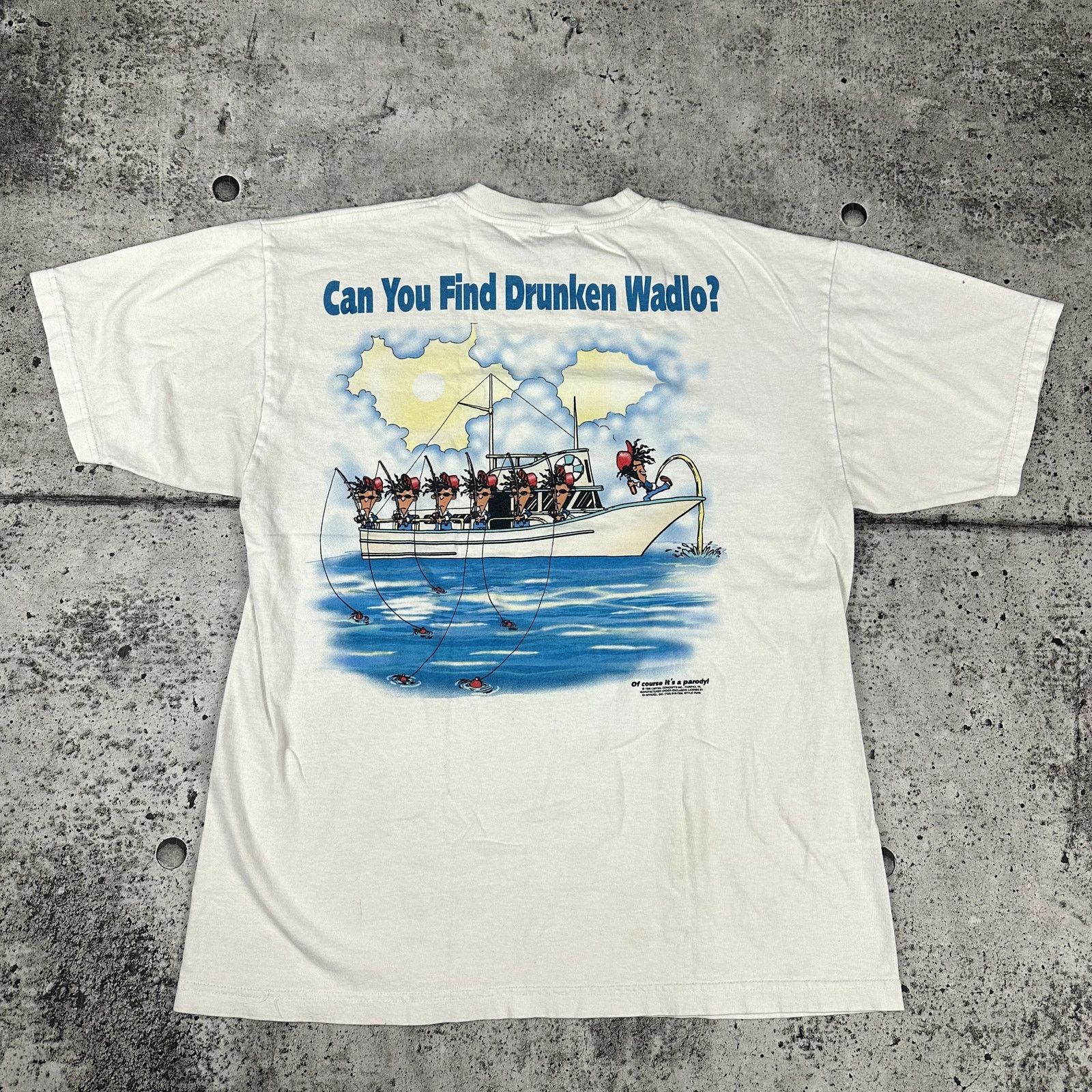 Vintage Vintage Where's Waldo Parody Shirt XL Drunken Waldo Size US XL / EU 56 / 4 - 1 Thumbnail