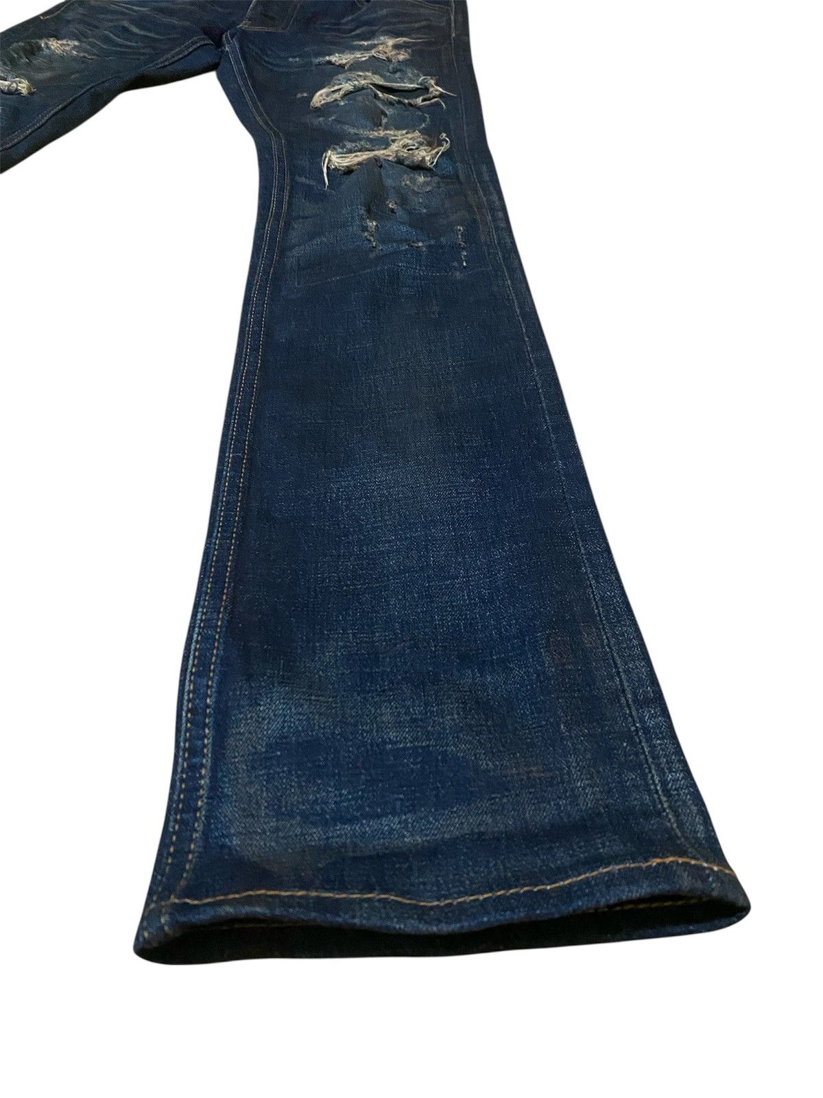 Isamu Katayama Backlash Isamu Katayama Damage Distressed Rugged Skinny Japan Denim Size US 32 / EU 48 - 5 Thumbnail
