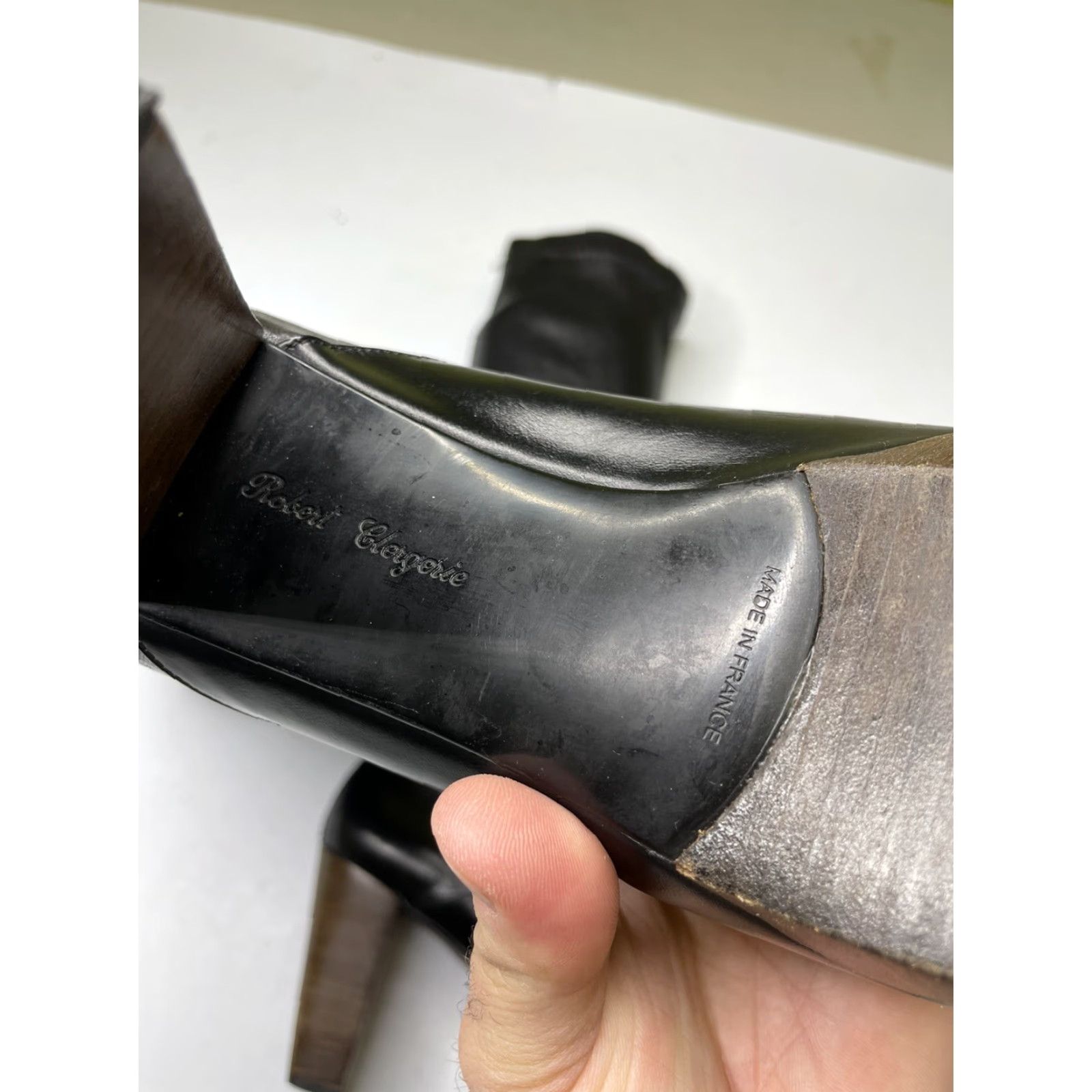 Vintage Robert Clergerie Paris Knee High Boots Black Leather Womens 10B France Size US 10 / IT 40 - 7 Thumbnail