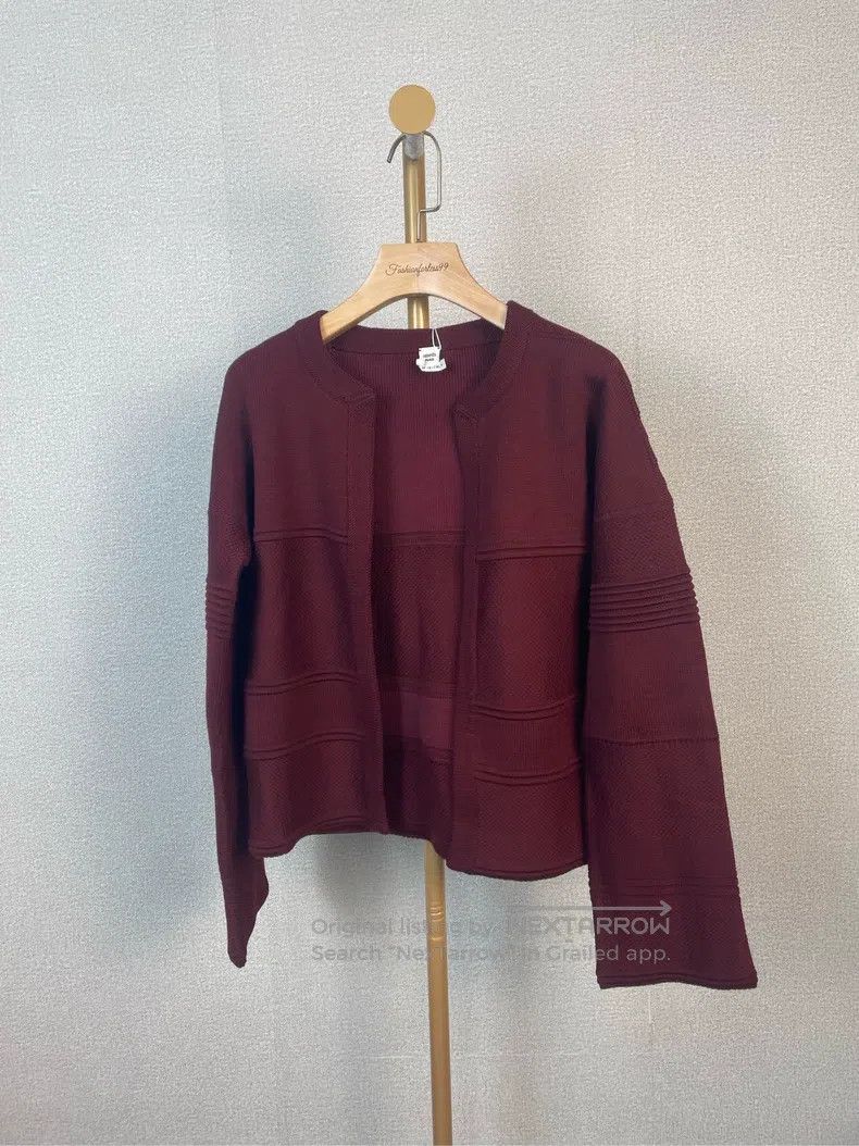 Hermes Hermes Burgundy Women's Knit Top Size XS / US 0-2 / IT 36-38 - 1 Thumbnail