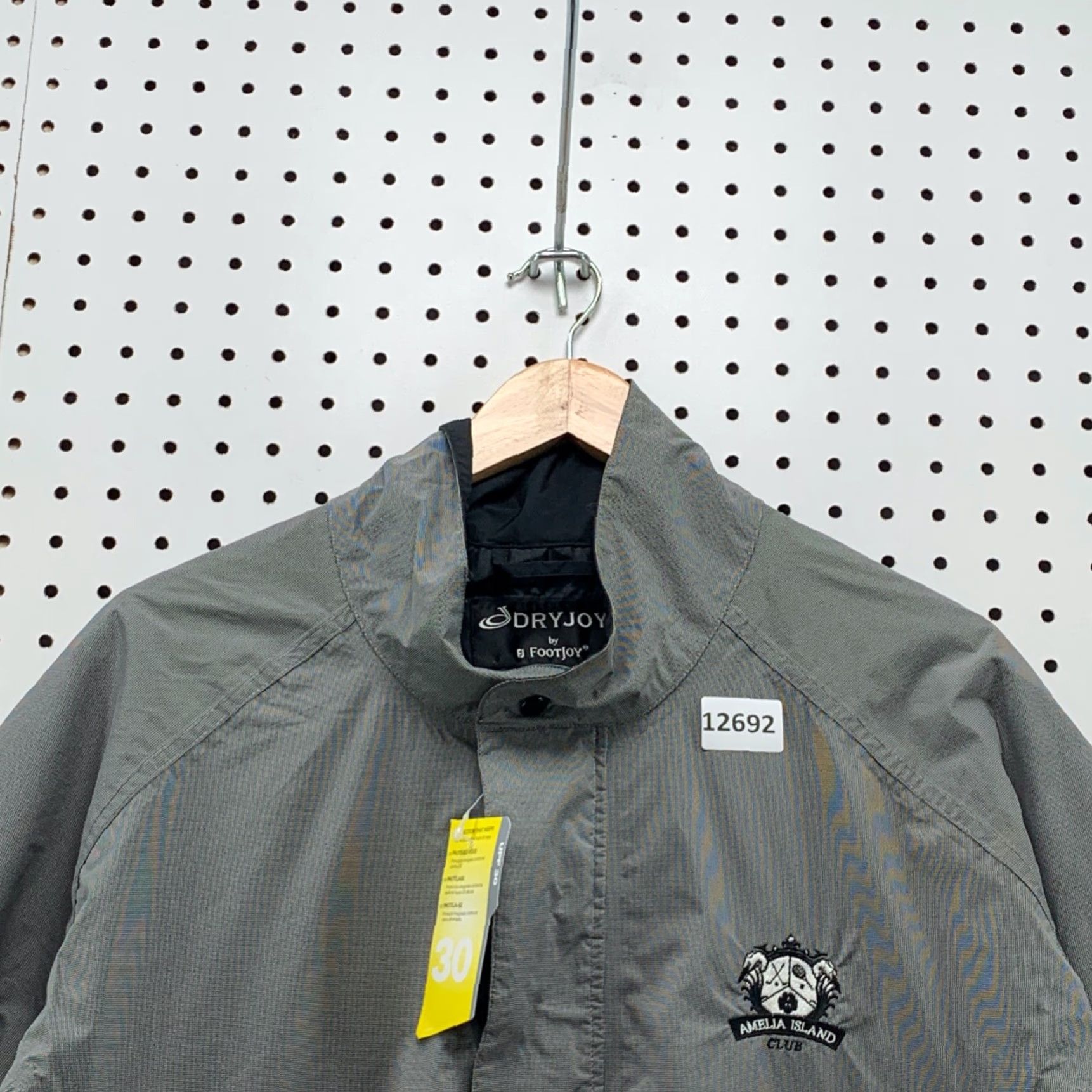 Footjoy VINTAGE FootJoy DryJoys Golf Jacket Men's Large Nylon Spandex Activewear Black Weatherproof 2020s Size US L / EU 52-54 / 3 - 6 Thumbnail