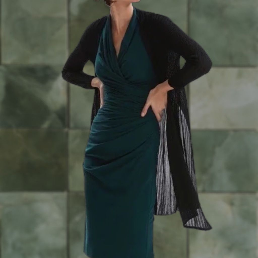 Vintage MM Lafleur Graham Kimono Duster Cardigan Sz M Black Ribbed-Knit Side Slit Shawl Women Size M / US 6-8 / IT 42-44 - 1 Thumbnail