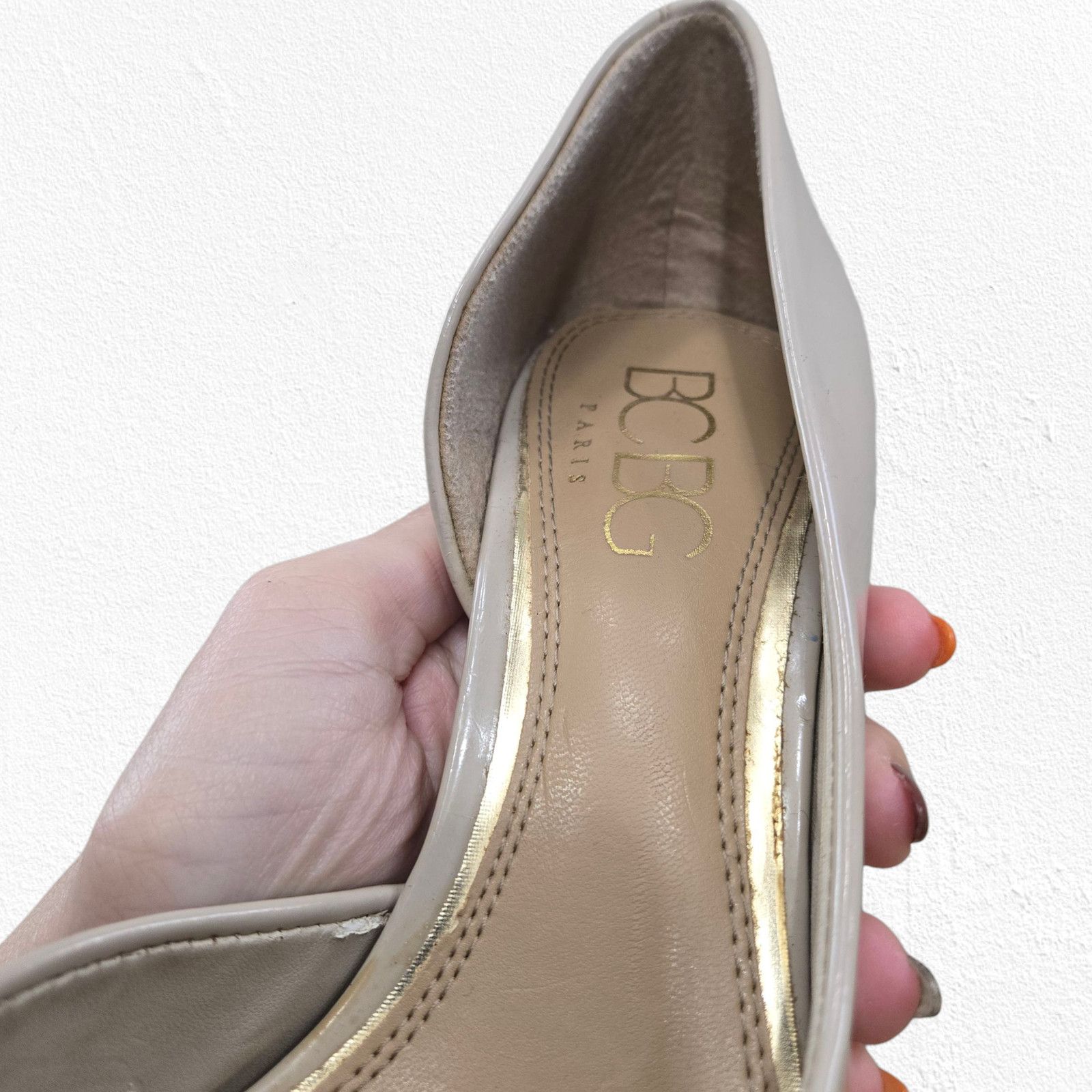 Bcbgmaxazria BCBG Jaze Light Beige Patent Leather D’Orsay Pumps 9 Size US 9 / IT 39 - 8 Thumbnail