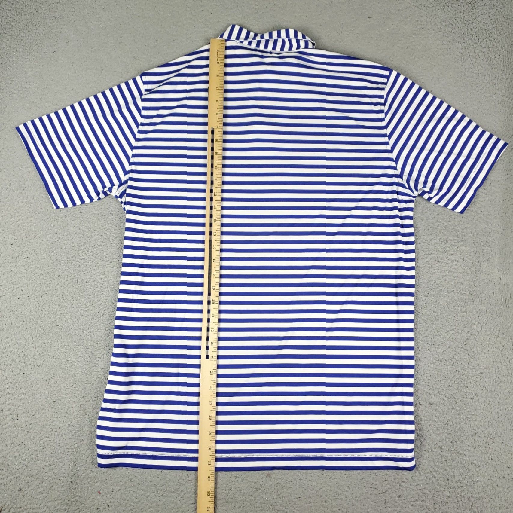 Peter Millar Peter Millar Polo Shirt Mens L Blue Striped Featherweight Golf Short Sleeve Size US L / EU 52-54 / 3 - 4 Thumbnail