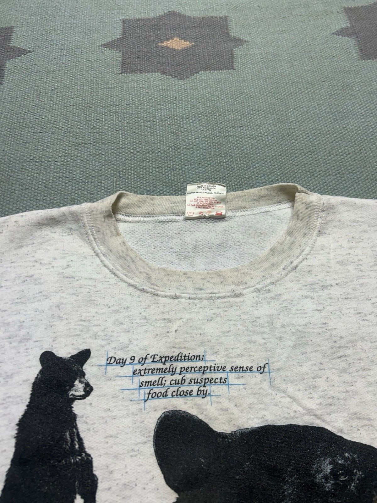 Vintage Vtg sweatshirt black bear animal nature Ontario Canada XL Size US XL / EU 56 / 4 - 6 Thumbnail