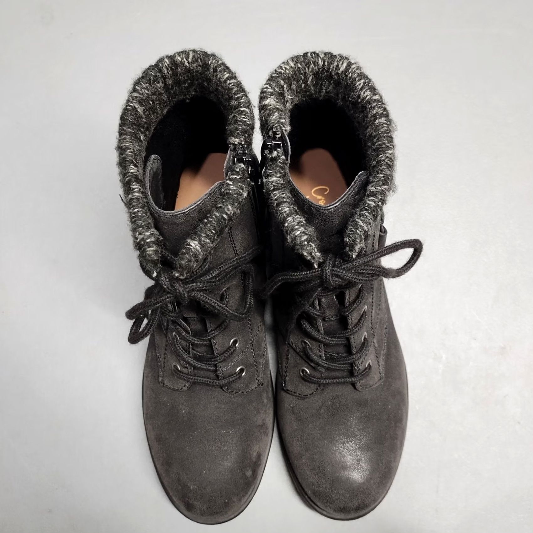Vintage Crown Vintage Racine Combat Boots Womens Size 8.5M Black Side Zip Buckle Strap Shoe Size US 9 / IT 39 - 6 Thumbnail