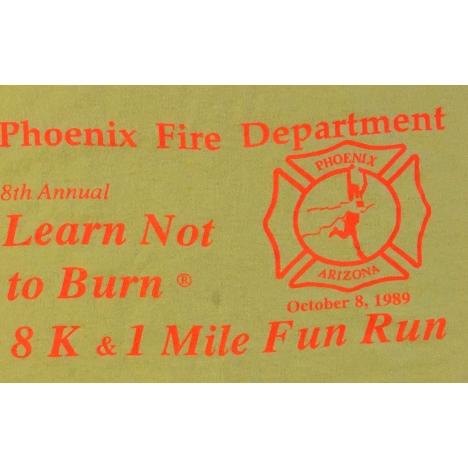 Vintage VINTAGE Phoenix Fire Dept Learn Not Burn Marathon T-Shirt L Yellow 80s 90s Fire Fighter Boots Single Stitch Mens Size US L / EU 52-54 / 3 - 3 Thumbnail
