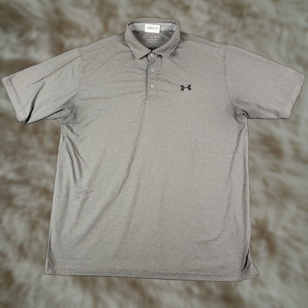 Under Armour Under Armour Polo Shirt Mens Size XL Gray Golf Casual Short Sleeve * Size US XL / EU 56 / 4 - 1 Thumbnail