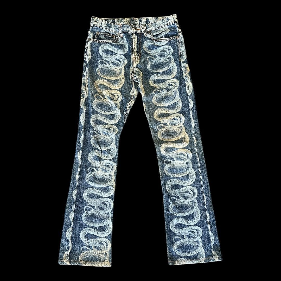 Hysteric Glamour HYSTERIC GLAMOUR SNAKE PRINT DESIGN JAPANESE BRAND DENIM Size US 29 - 2 Thumbnail
