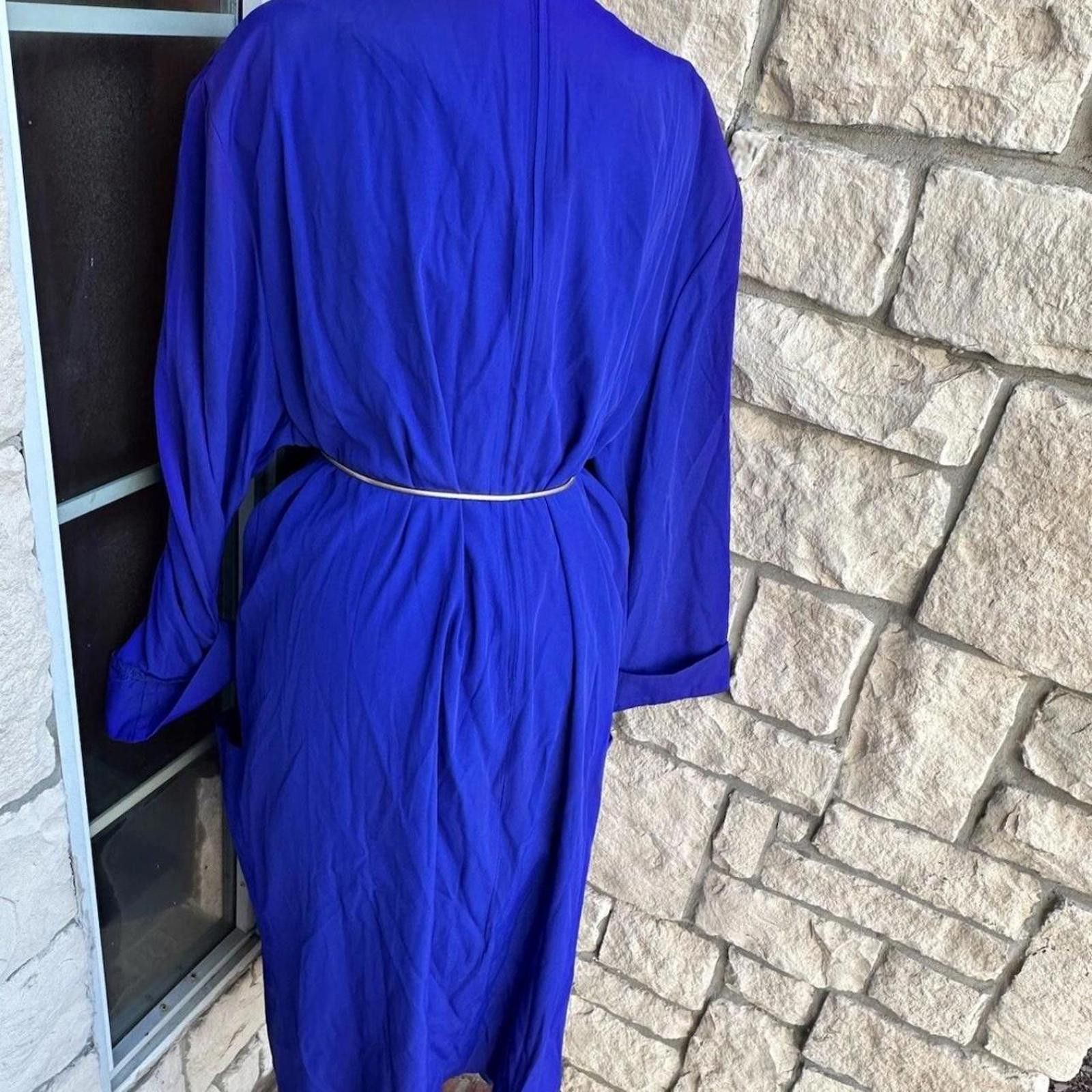 Other Blue and white vintage 80s longline dress #80s Size 3XL / US 20-22 - 4 Thumbnail