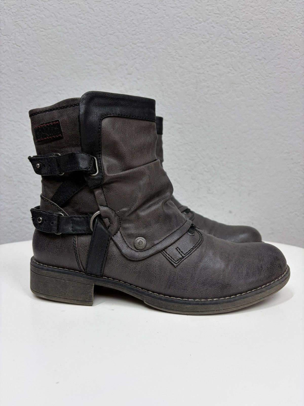 If Six Was Nine Vintage Distressed CPP Vibe Engineer Leather Biker Boots Y2K Size US 8 / EU 41 - 6 Thumbnail
