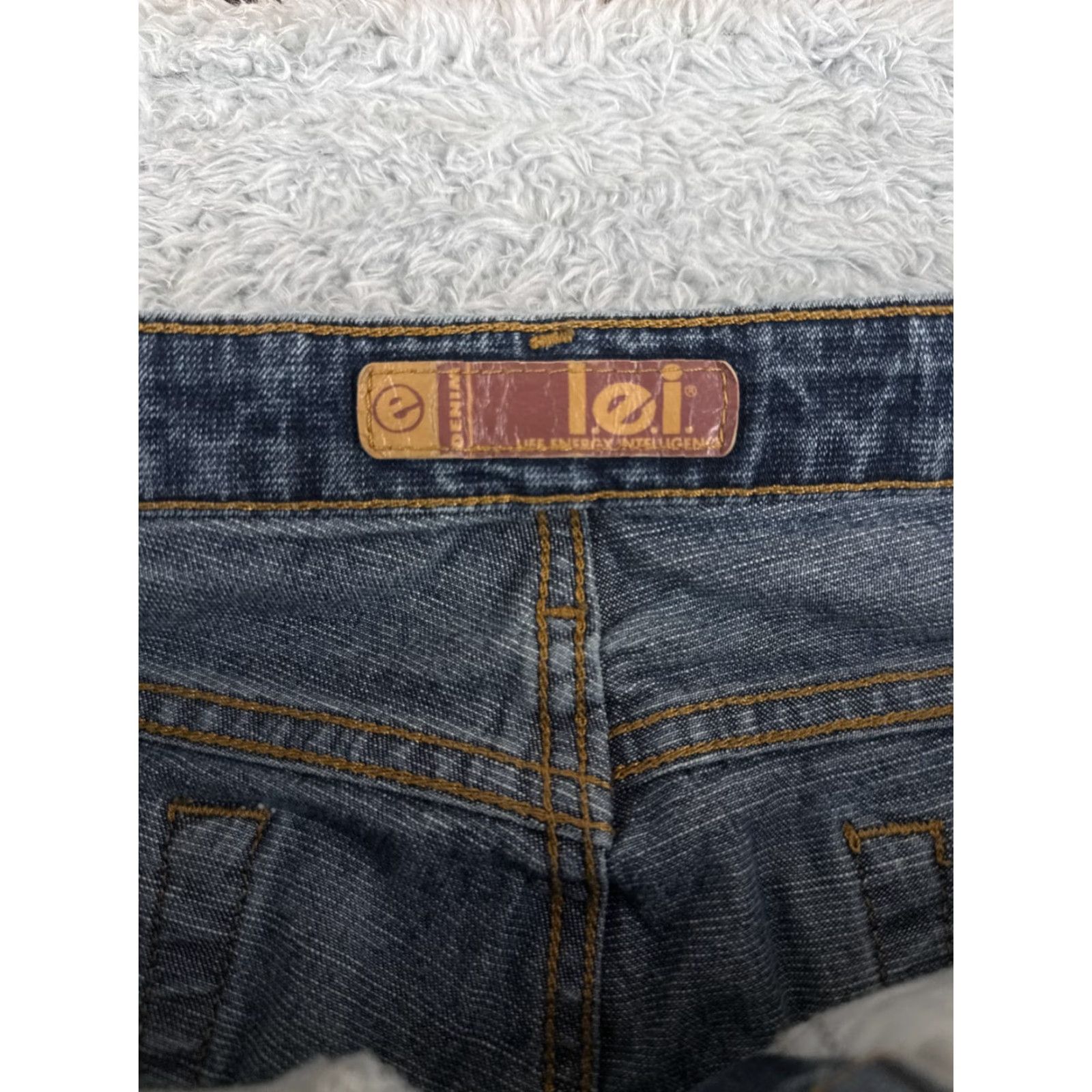 Vintage LEI Jeans Women 31 Blue Denim Flared Mid Rise 31x30 Pants Cotton Blend 5-Pocket Rock Vintage: No Size 24" / US 00 / IT 34 - 6 Thumbnail