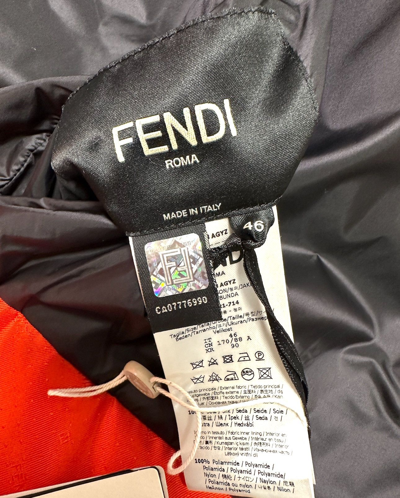 Fendi FENDI DOWN PUFFER JACKET IN ORANGE Size US S / EU 44-46 / 1 - 5 Thumbnail