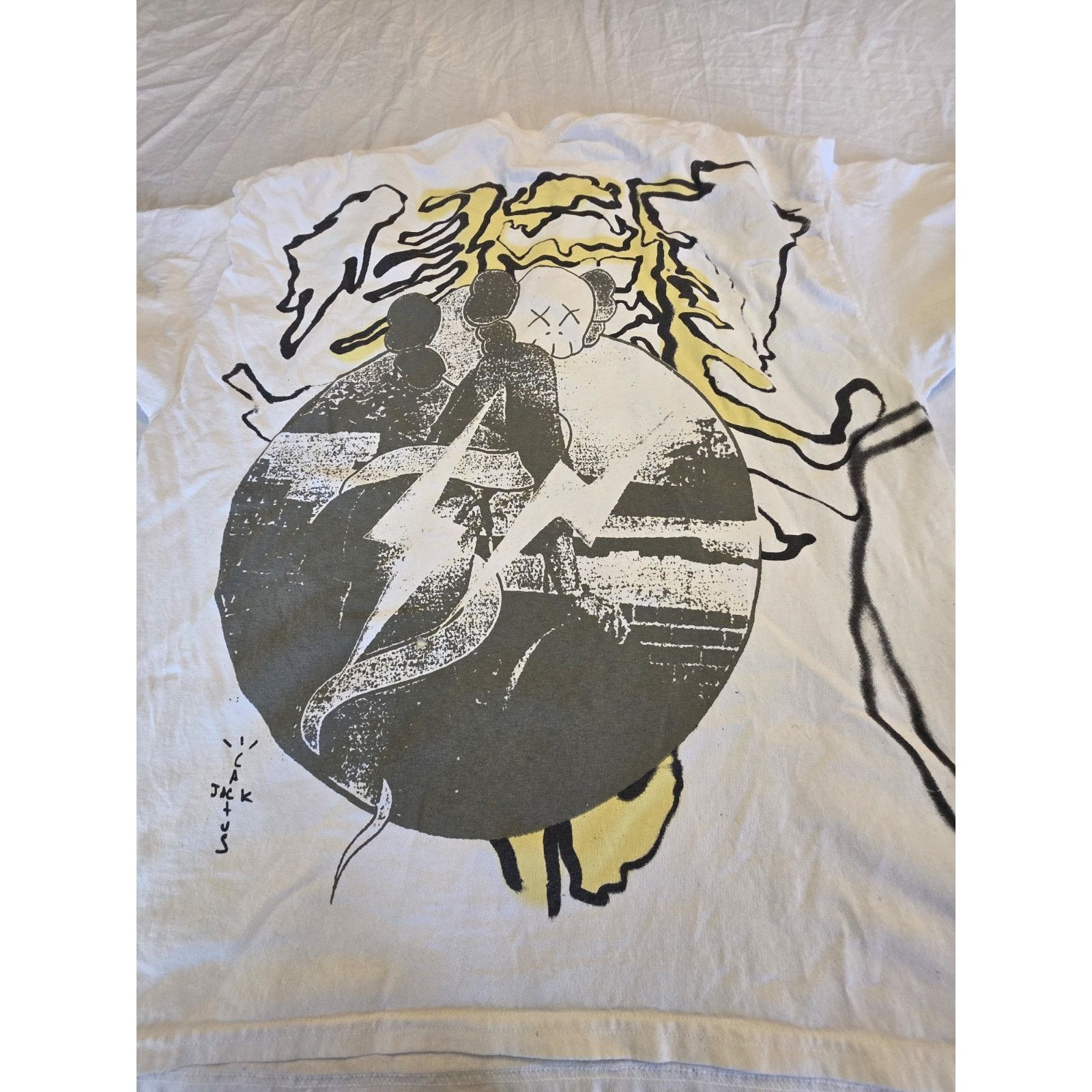 Travis Scott Travis Scott Cactus Jack + Kaws For Fragment Tee Size US XL / EU 56 / 4 - 3 Thumbnail