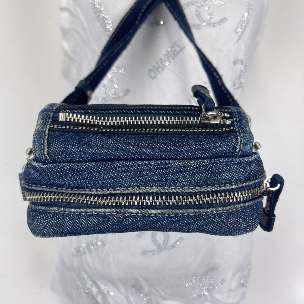 Porter × Porter Classic Porter Blue Denim Crossbody Bag Size ONE SIZE - 6 Thumbnail