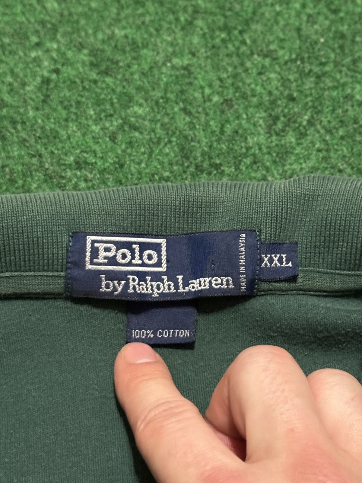 Polo Ralph Lauren Vintage Polo Ralph Lauren Green Polo Cotton XXL Shirt Size US XXL / EU 58 / 5 - 3 Thumbnail