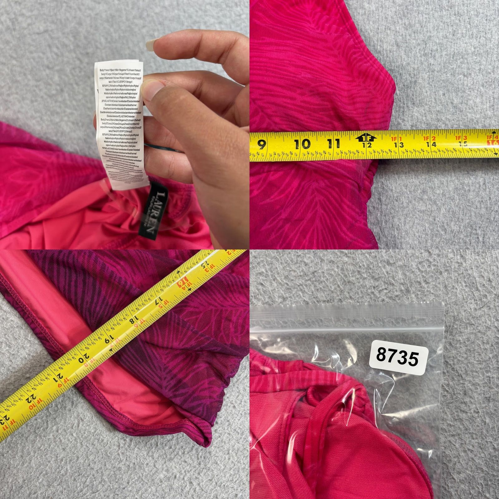 Ralph Lauren Lauren Ralph Lauren Tankini Swimsuit Top Womens Size 8 Pink Halter Beach Pool Size M / US 6-8 / IT 42-44 - 8 Thumbnail