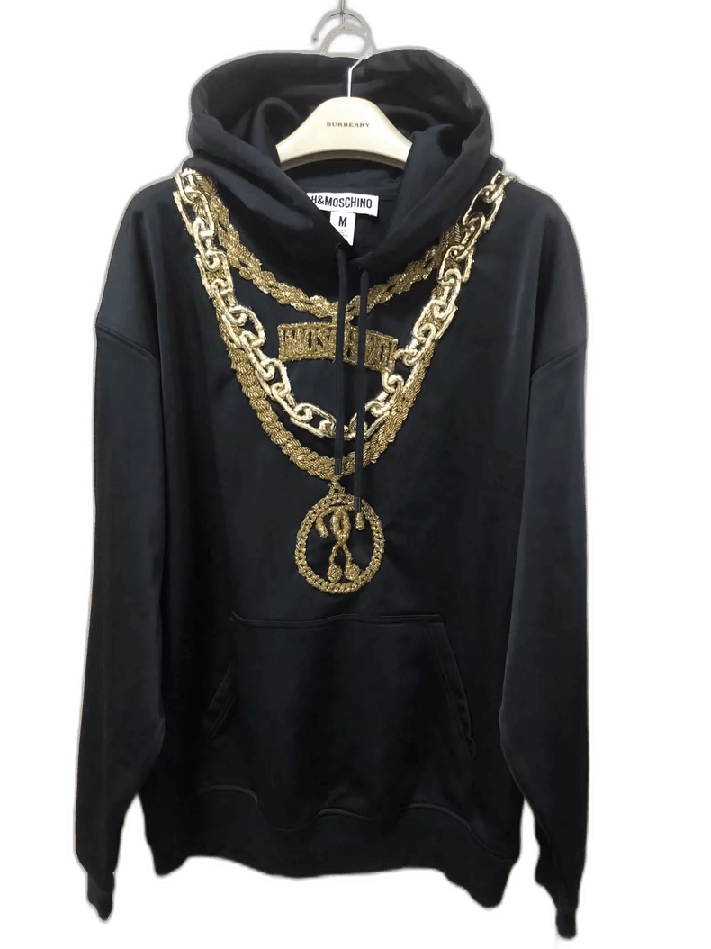 Moschino Moschino Gold Chain Hooded Sweatshirt Set Size US M / EU 48-50 / 2 - 1 Thumbnail