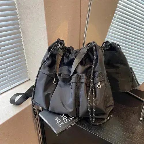 VIBE Fashion hip hop large bucket bag shoulder bag unisex Size ONE SIZE - 4 Thumbnail