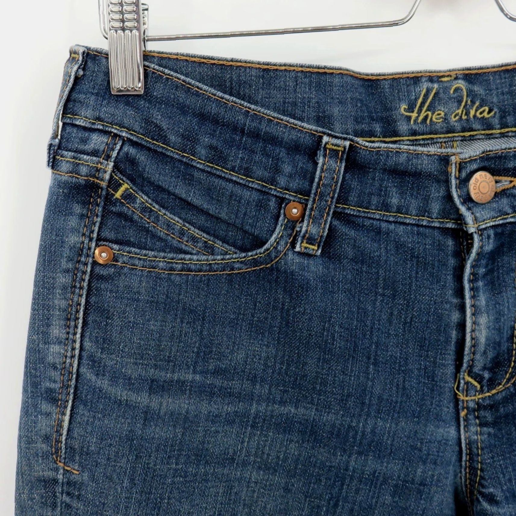 Old Navy Old Navy Jeans Women 8 5-Pocket Denim Blue Straight Pockets 2008 Vintage No Size 30" / US 8 / IT 44 - 3 Thumbnail