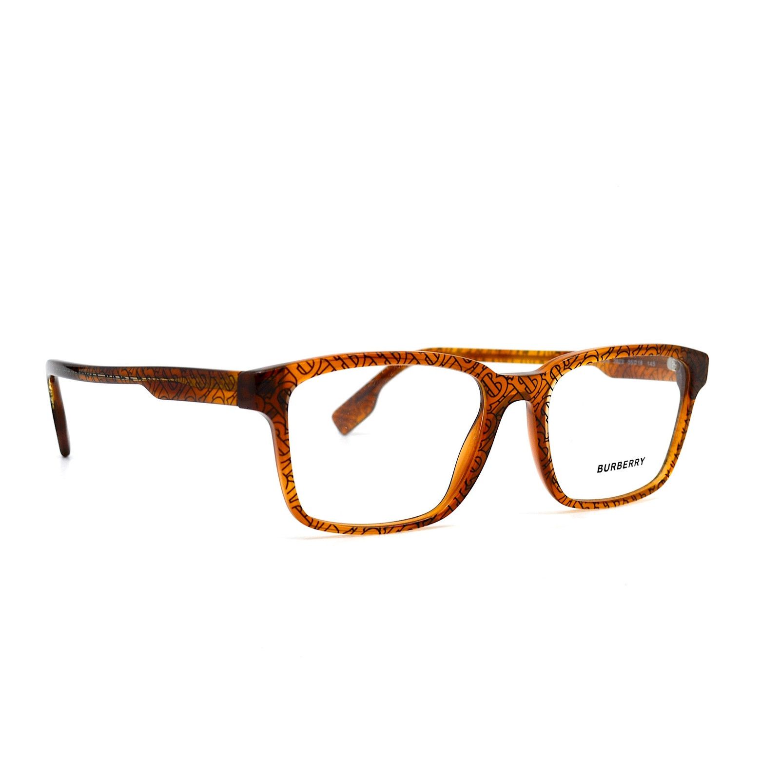 Burberry Burberry BE2308 3823 Transparent Brown/signature Eyeglasses Size ONE SIZE - 2 Thumbnail