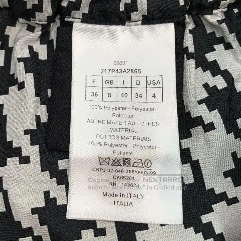 Dior Dior Black Houndstooth Pattern Casual Pants . Size 23" - 8 Thumbnail