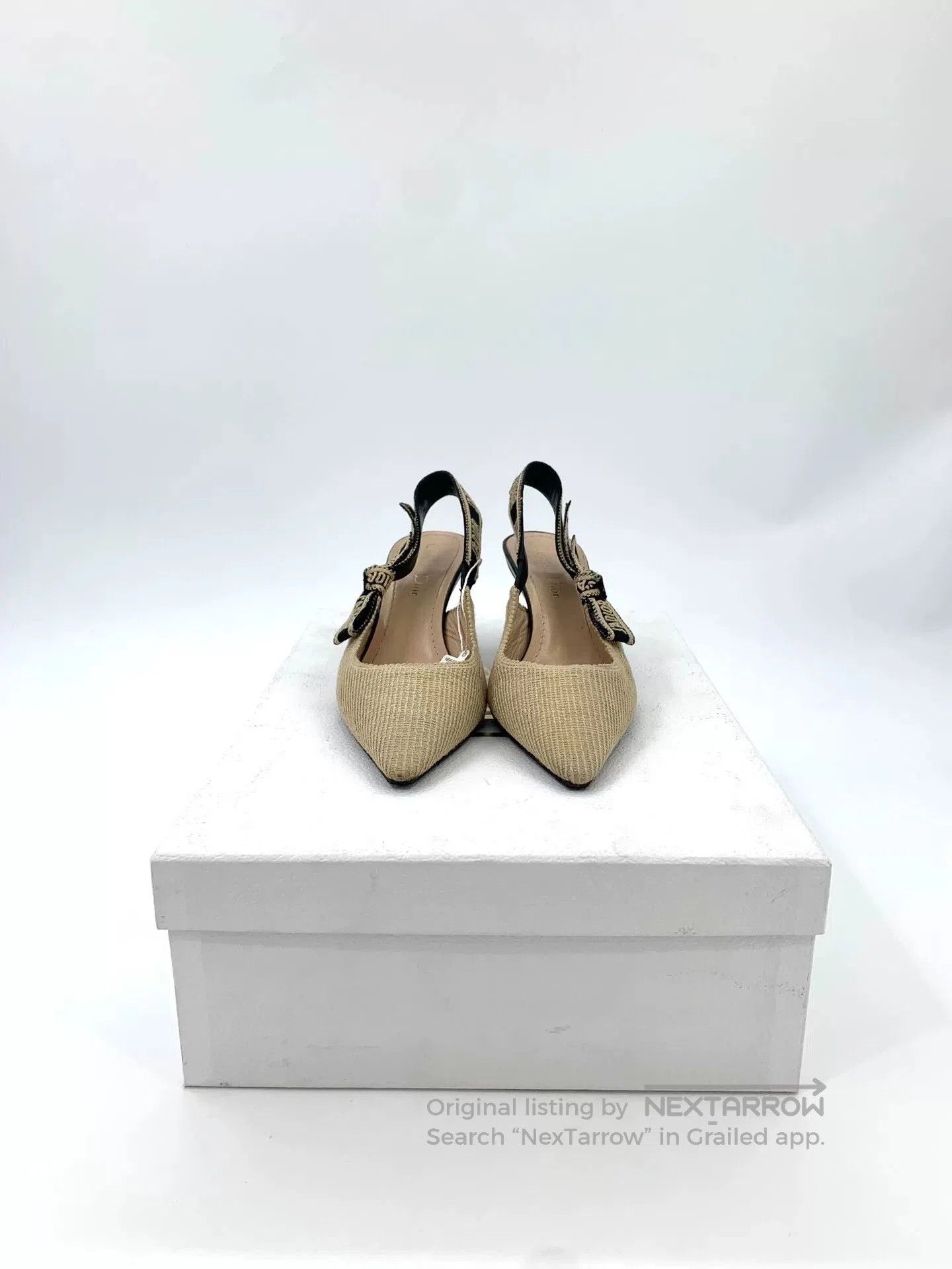 Dior Dior Brown Embroidered Strap Heel Sandals. Size US 6 / IT 36 - 9 Thumbnail