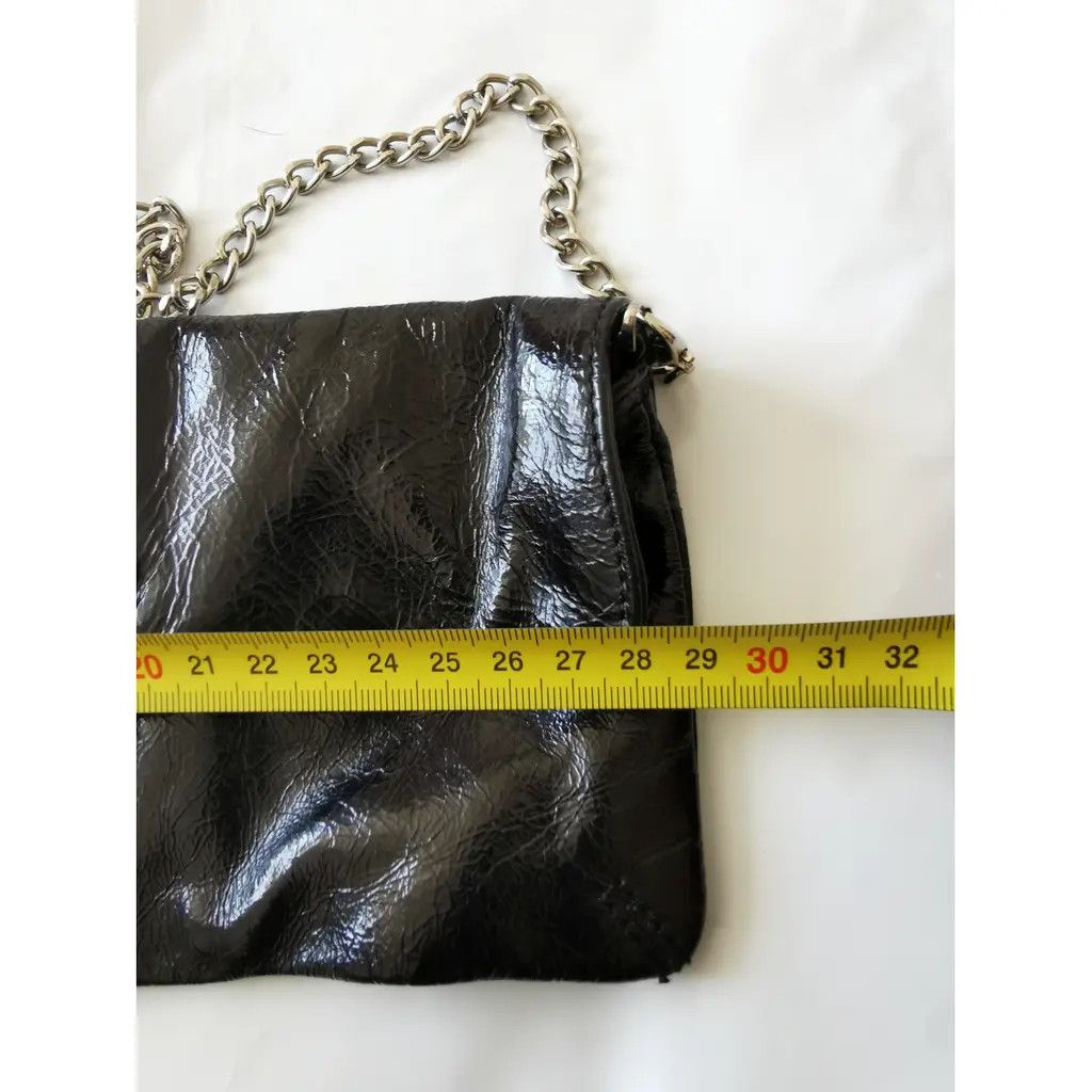Other Vintage Black Leather Chain Shoulder Bag – Y2K Clutch Size ONE SIZE - 7 Thumbnail