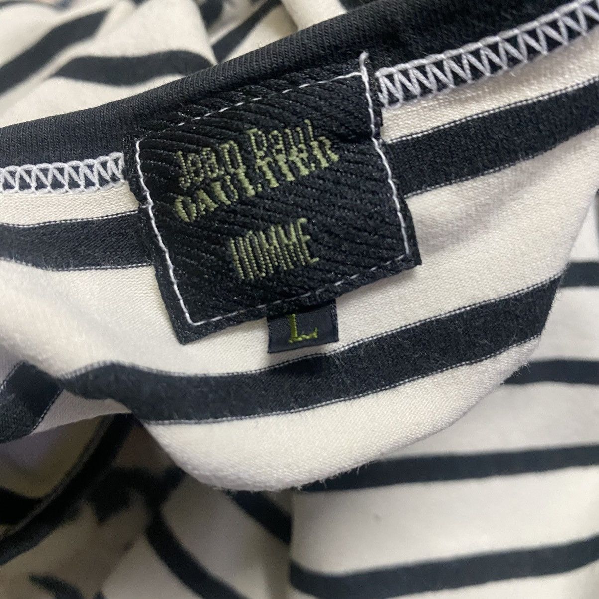 Jean Paul Gaultier Vintage Jean Paul Gaultier Homme Stripe Body Shirt Size US L / EU 52-54 / 3 - 12 Thumbnail