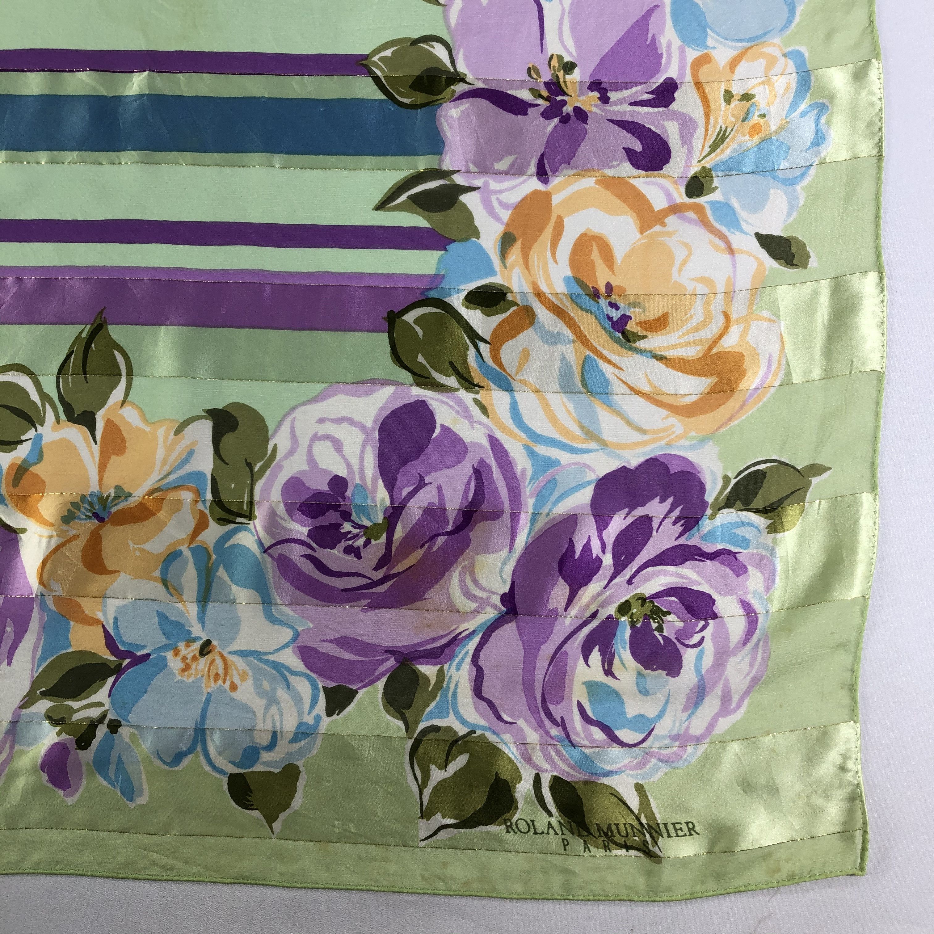 Vintage Vintage Roland Munnier Silk Scarf Size ONE SIZE - 3 Thumbnail