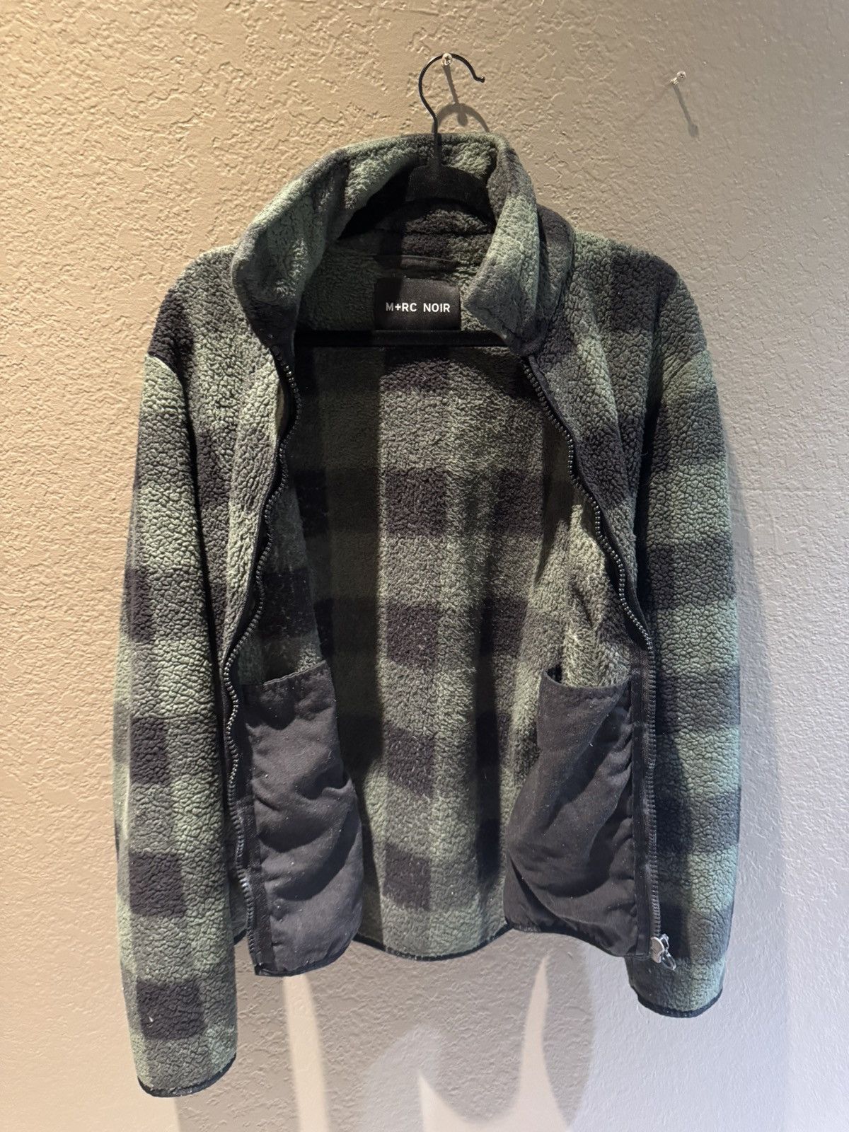 M+Rc Noir M+RC Noir Fleece Flannel Green Checkered Pattern Zippers Size US M / EU 48-50 / 2 - 7 Thumbnail