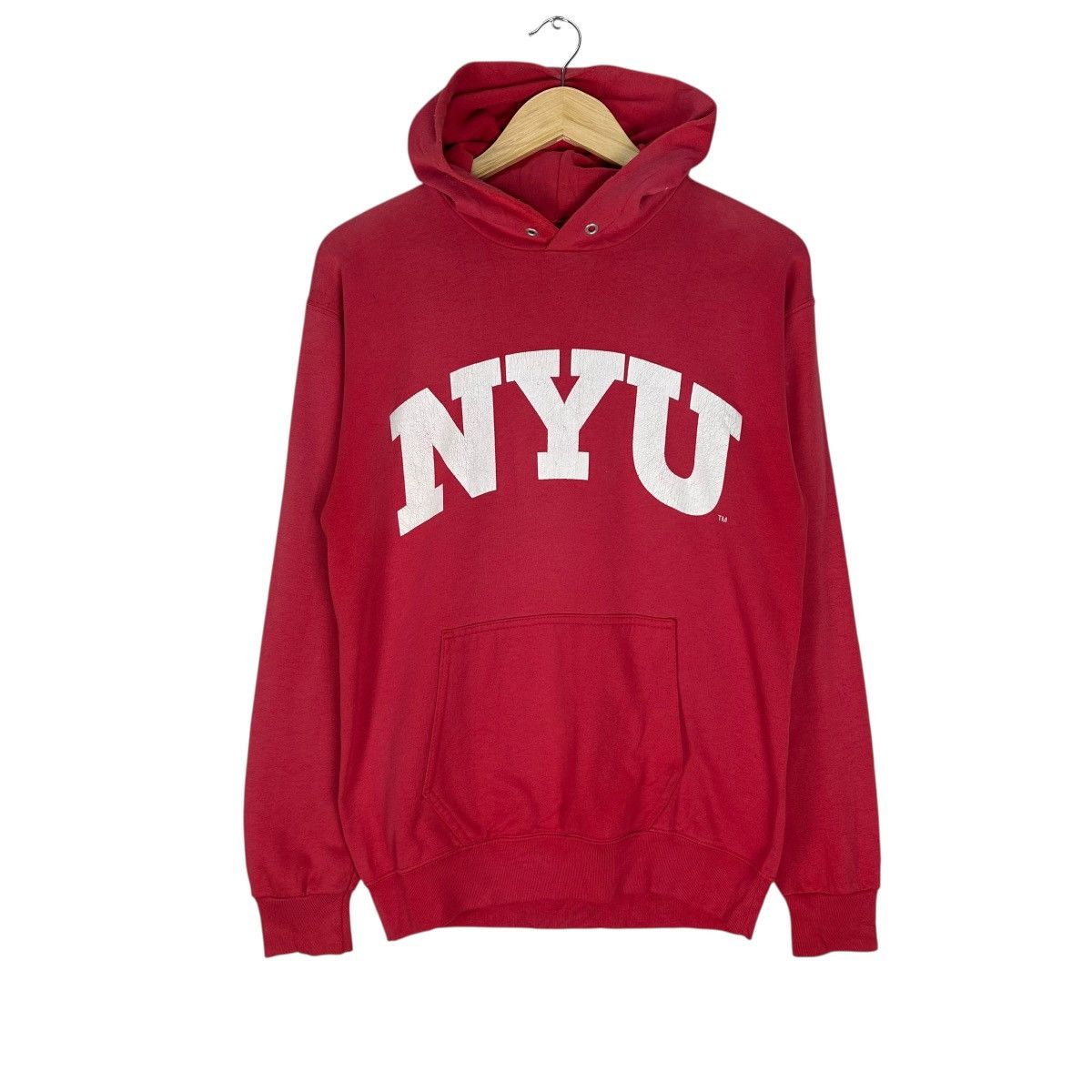 Vintage VINTAGE 90s NEW YORK UNIVERSITY HOODIE SWEATSHIRT Size US M / EU 48-50 / 2 - 1 Thumbnail