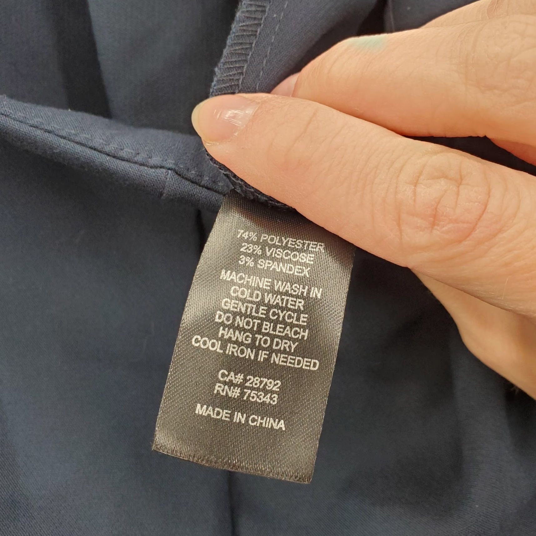 Nicole Miller Nicole Miller New York Pants Womens 10 Navy Blue Wide Crop Culottes High Rise Slim Fit Stretch Zip Casual Workwear Regular Inseam 25 in} Size 32" / US 10 / IT 46 - 6 Thumbnail