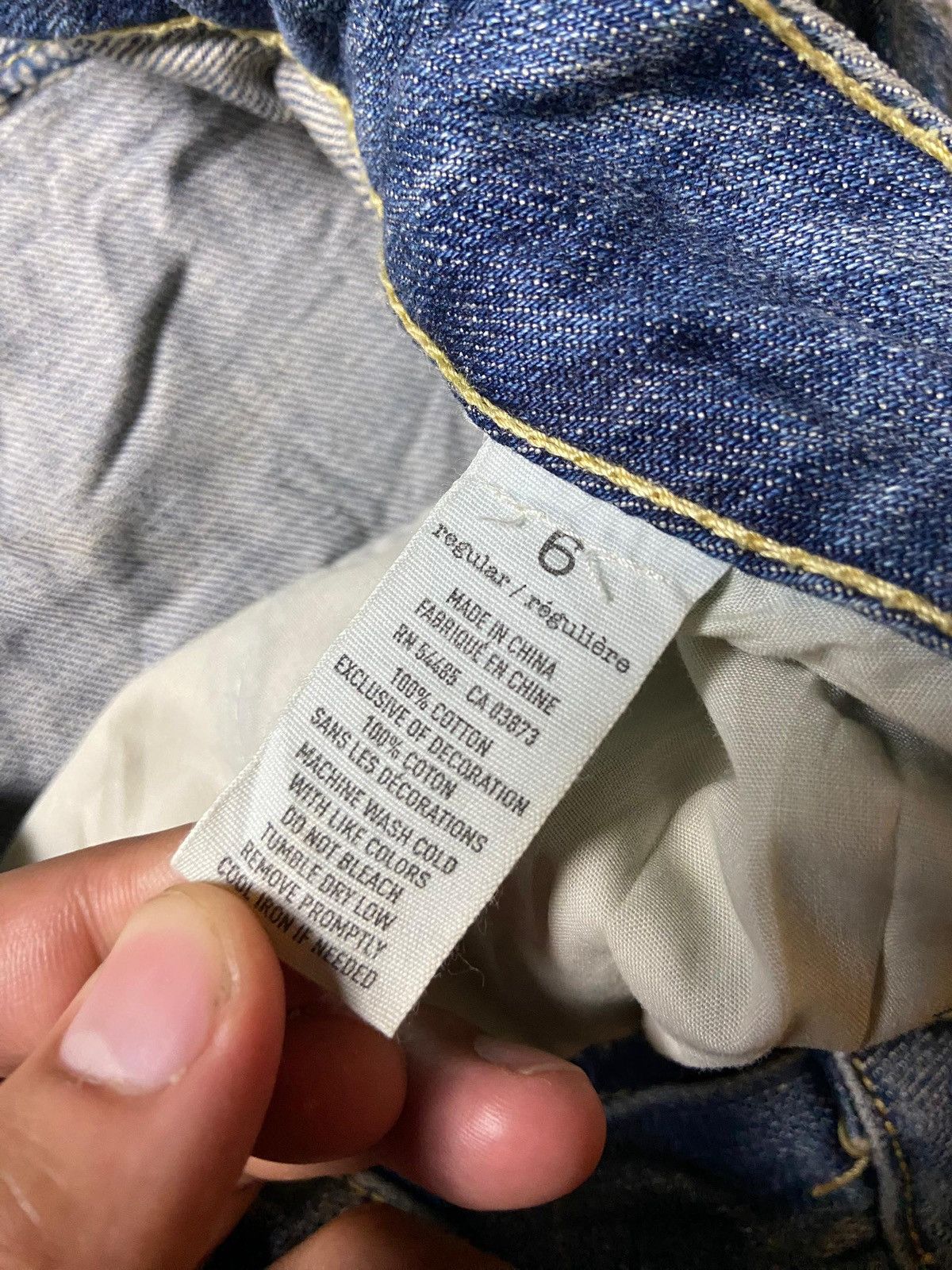 American Eagle Outfitters × Vintage American Eagle Distressed Denim Crop Ripped Jeans (123) Size US 33 - 3 Thumbnail