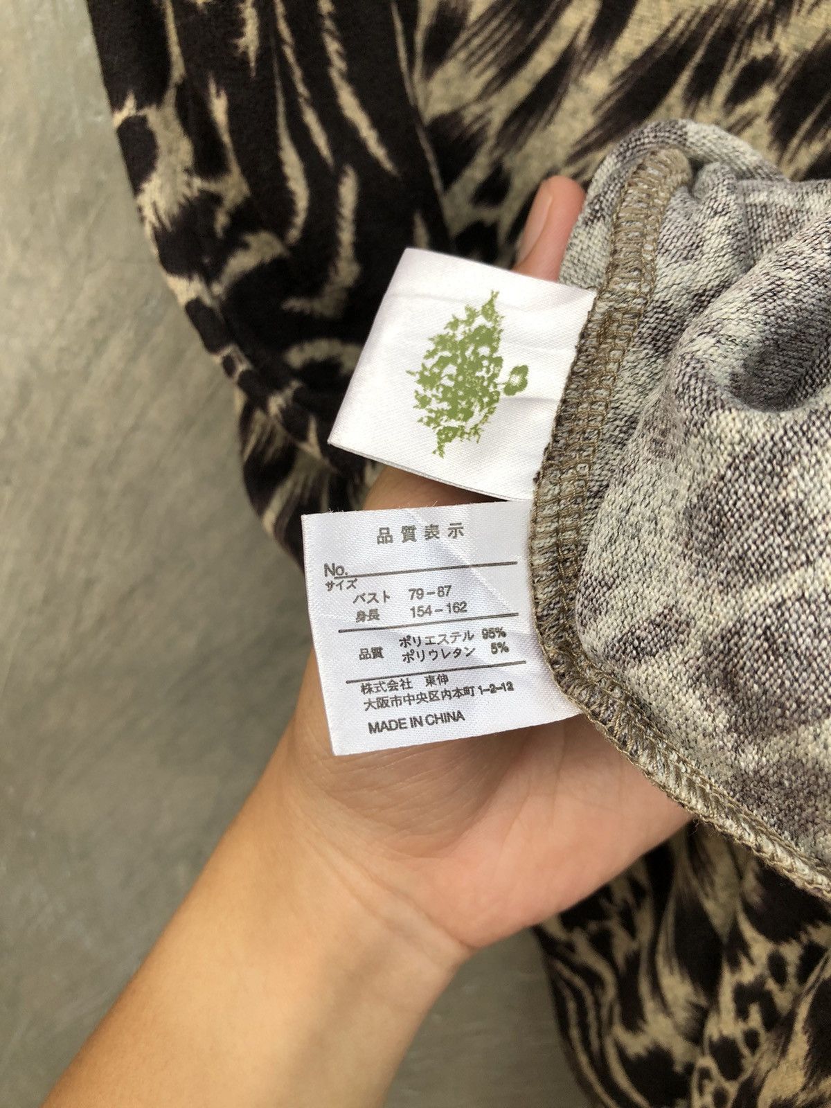 Japanese Brand Unknown - Japanese Leopard Pattern Midi Dress Size M / US 6-8 / IT 42-44 - 8 Thumbnail