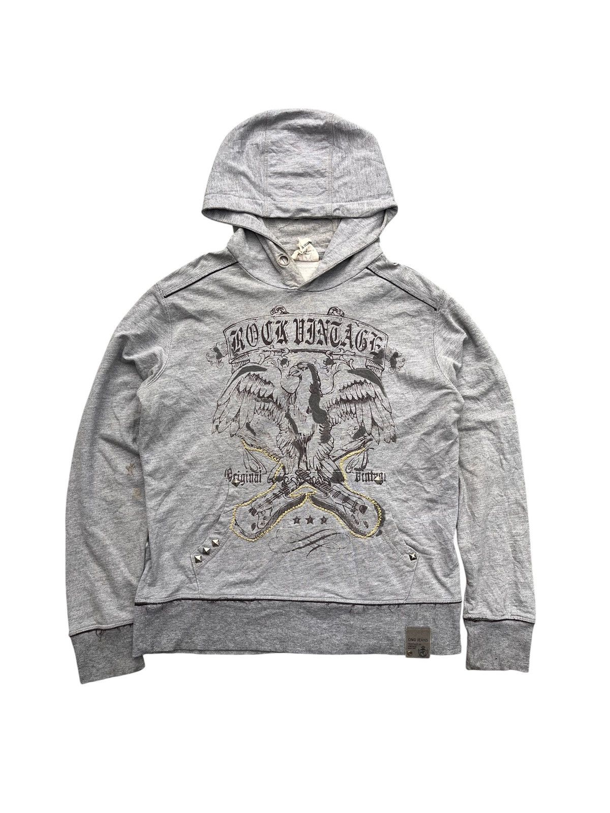 20471120 Flash Of Ong Poem Rock Eagle Studed Hoodie Punk Lgb Vkei Size US S / EU 44-46 / 1 - 1 Thumbnail