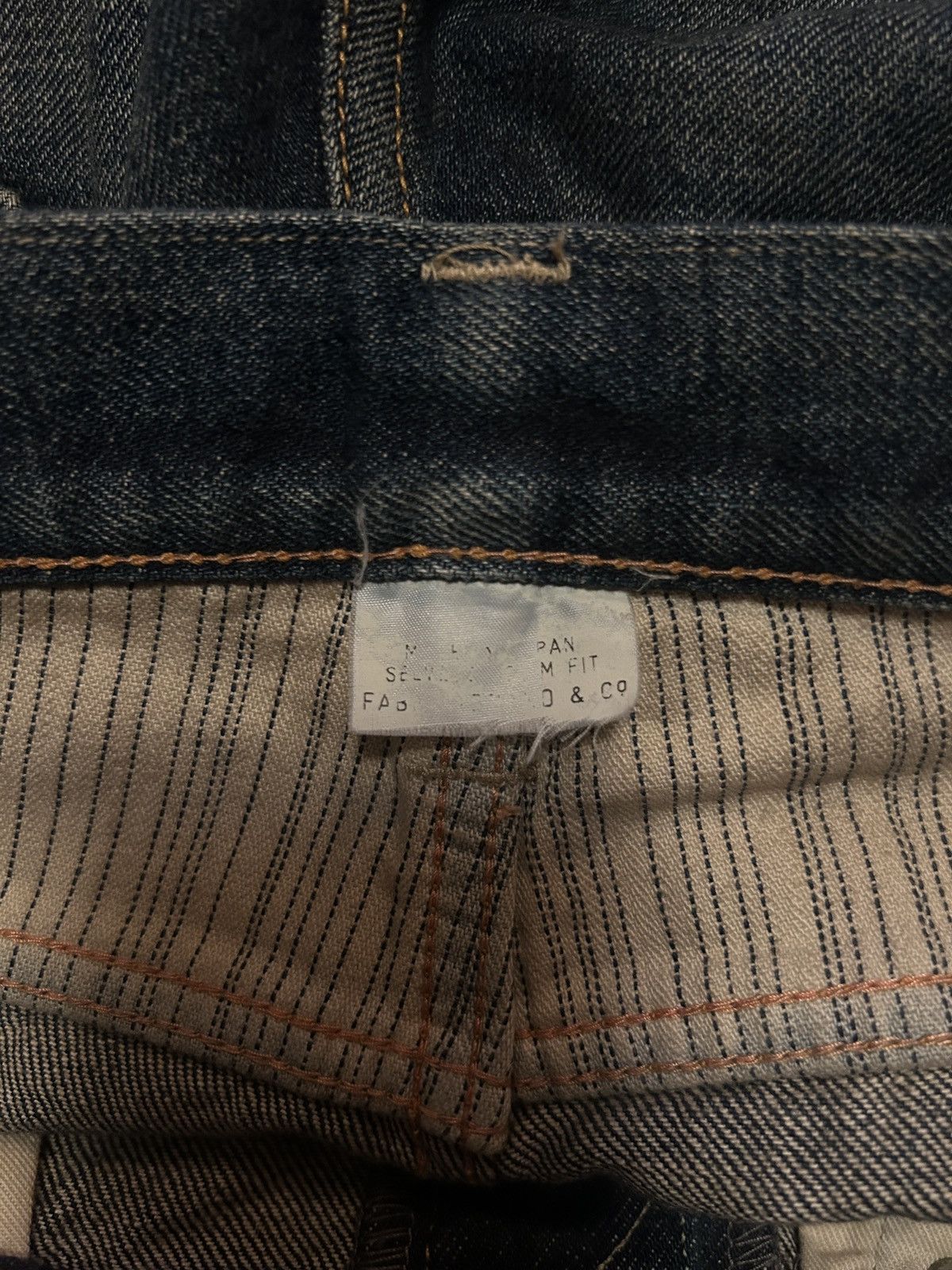 Fabric Brand & Co. Fabric-Brand & Co. Selvedge Denim Jeans FB02-DIMON Size US 29 - 5 Thumbnail