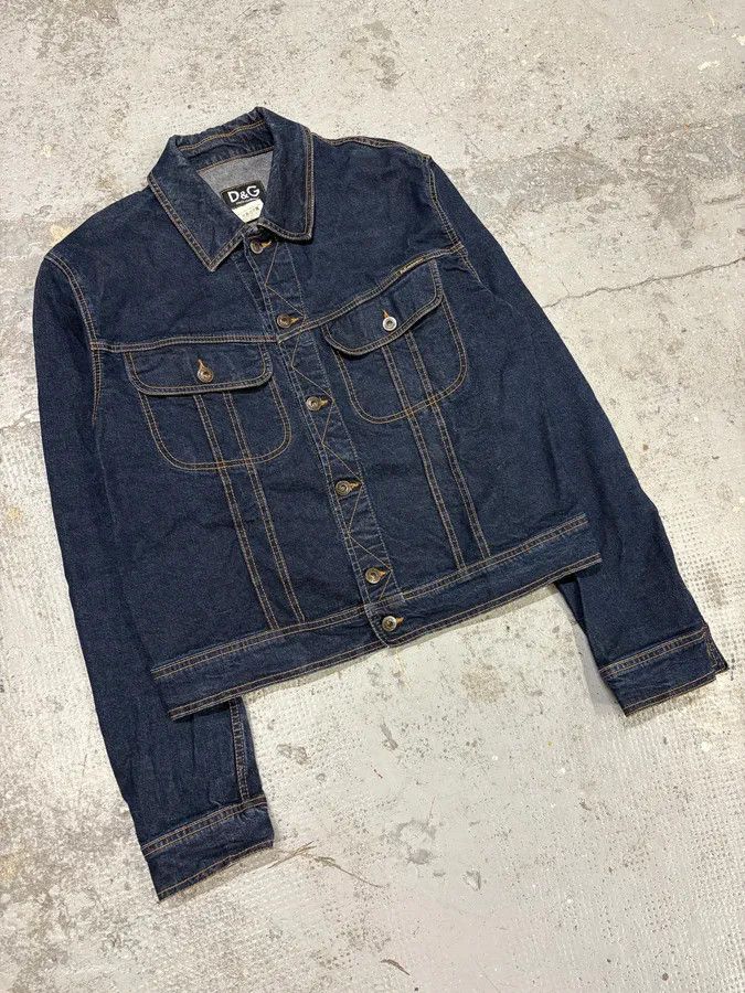 Dolce & Gabbana AW2003 Dolce & Gabbana Blue Cropped Worker Buttoned Denim Jacket Size US M / EU 48-50 / 2 - 2 Thumbnail