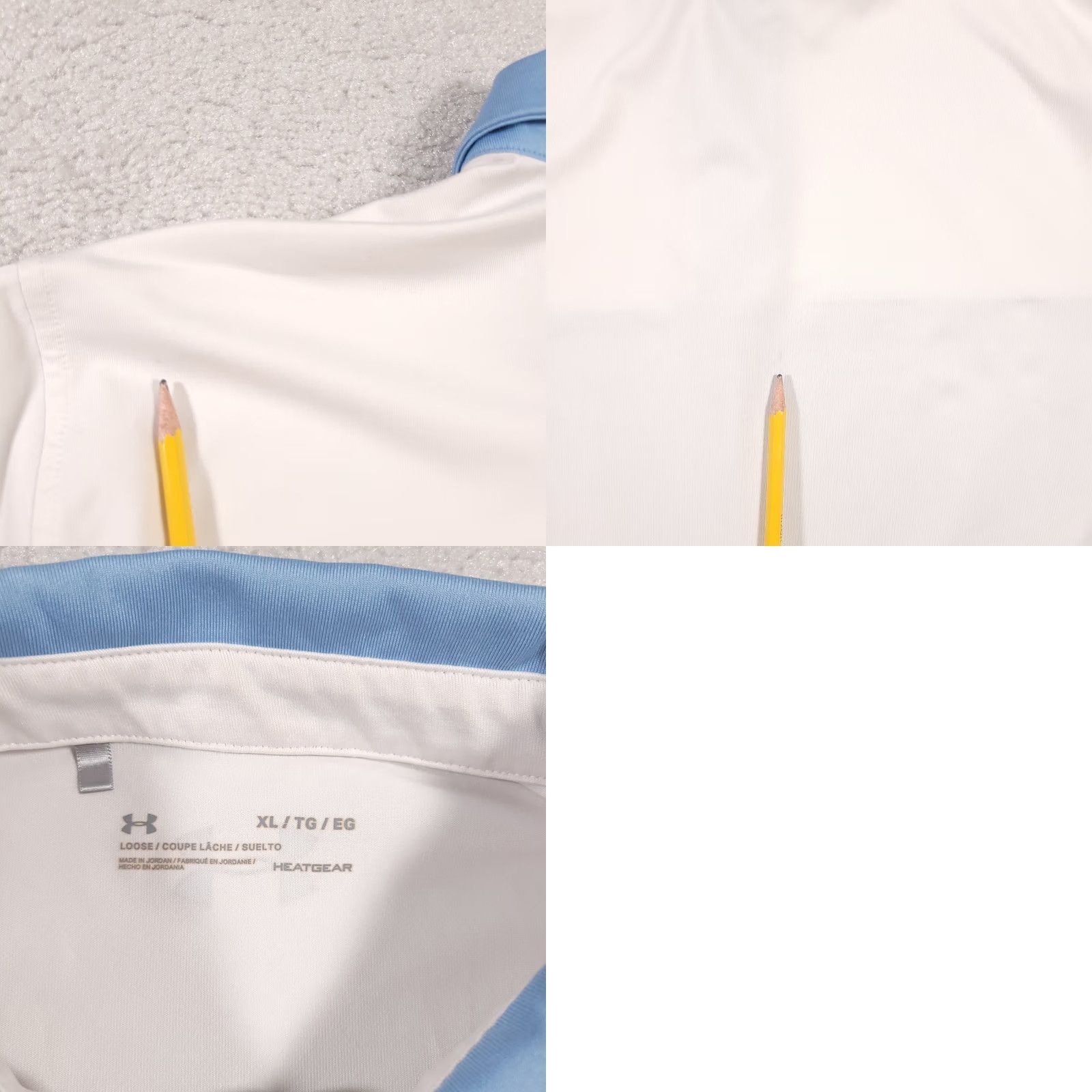 Under Armour Under Armour Polo Mens XL Blue White Colorblock Heatgear Golf Loose Fit Grunge Size US XL / EU 56 / 4 - 10 Thumbnail