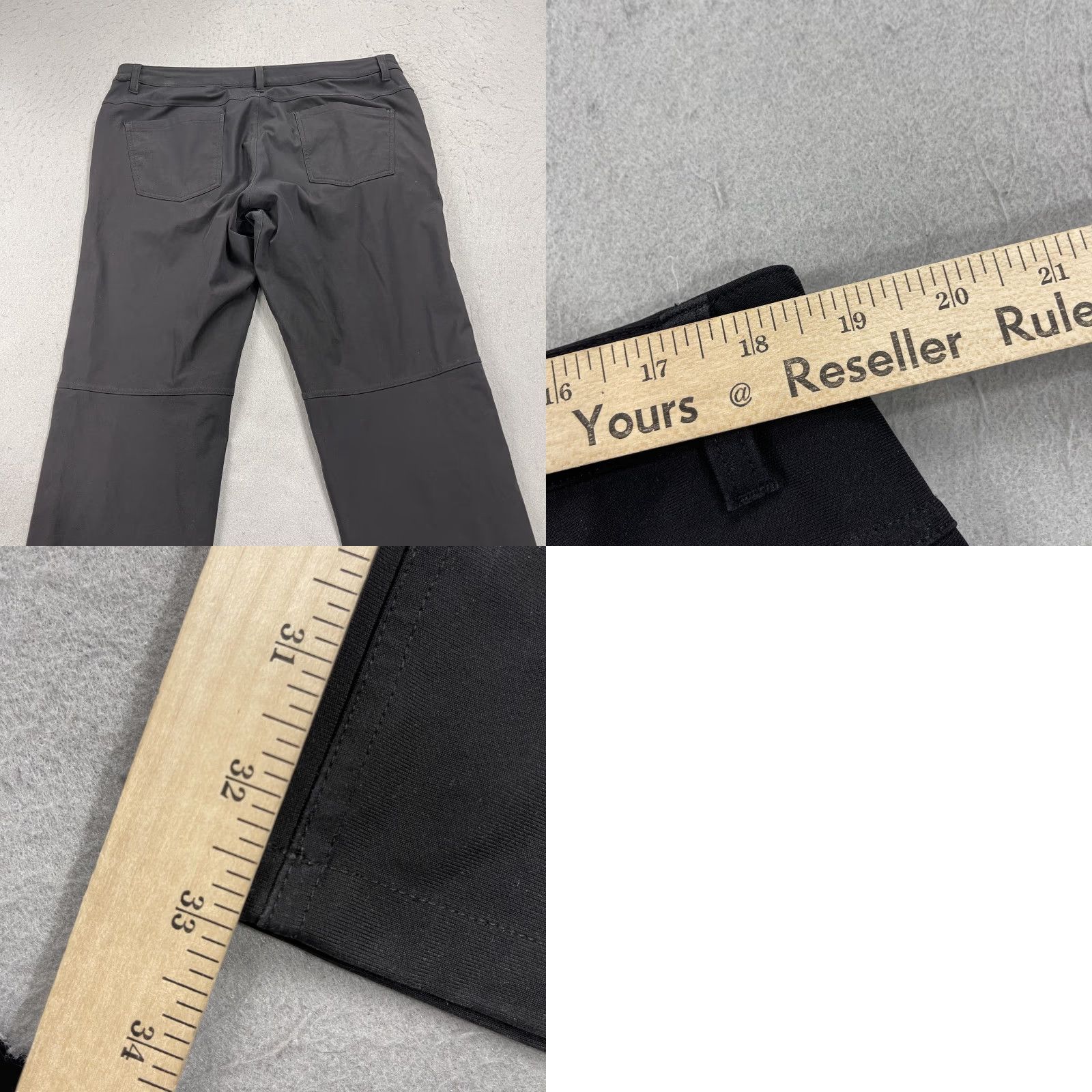 Lululemon Lululemon Mens Pants 36x33 Chino Classic 5-Pocket Logo Button Black Warpstreme Casual Size US 36 / EU 52 - 8 Thumbnail