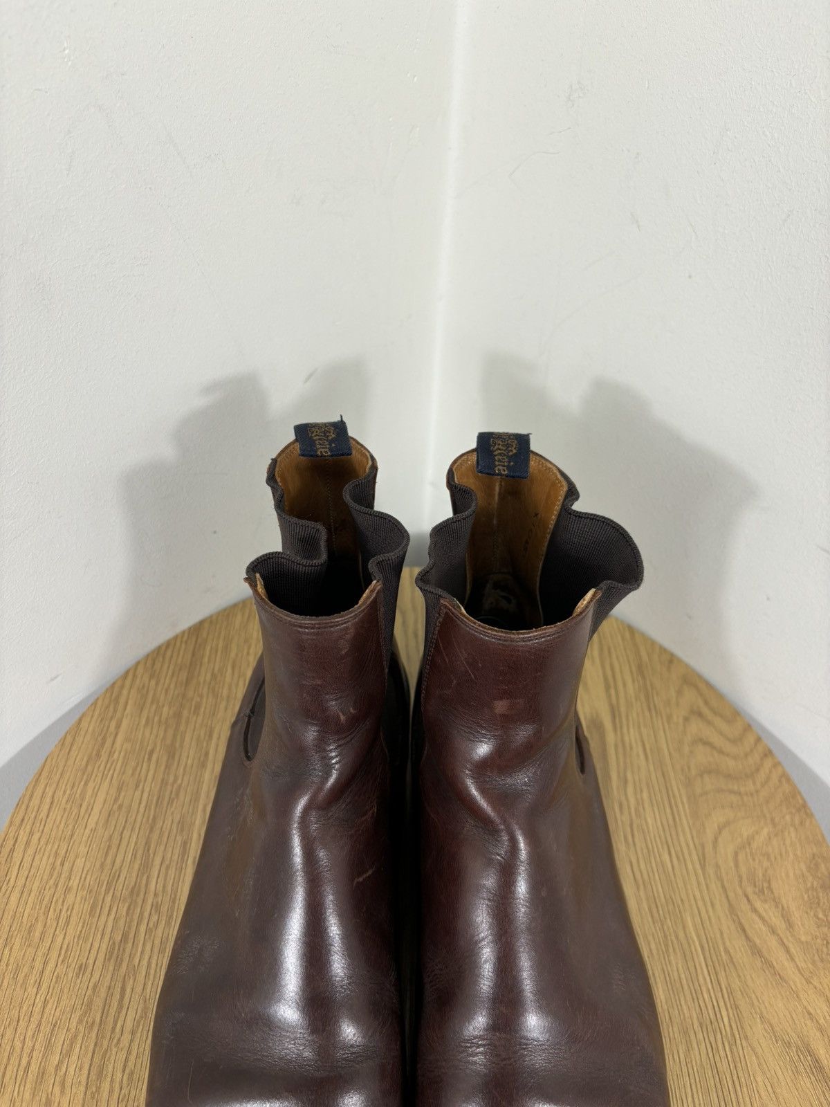 Other Ed Meier Munich Men’s Dark Brown Leather Ankle Chelsea Boots Size US 11 / EU 44 - 7 Thumbnail